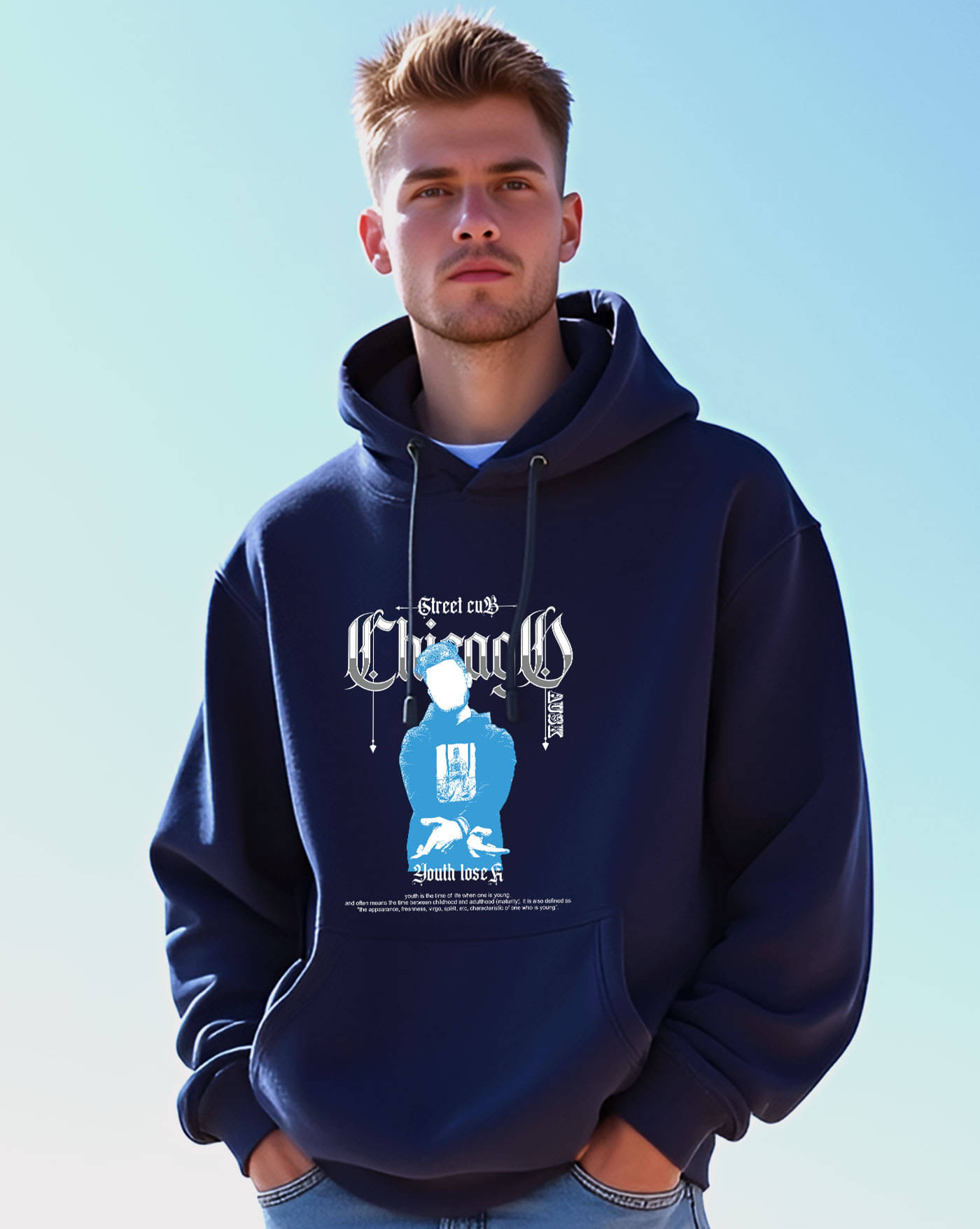 ENITOR Fleece Hooded Men's Sweatshirt - Blue ( Pack of 1 )     			ENITOR Fleece Hooded Men's Sweatshirt - Blue ( Pack of 1 )
