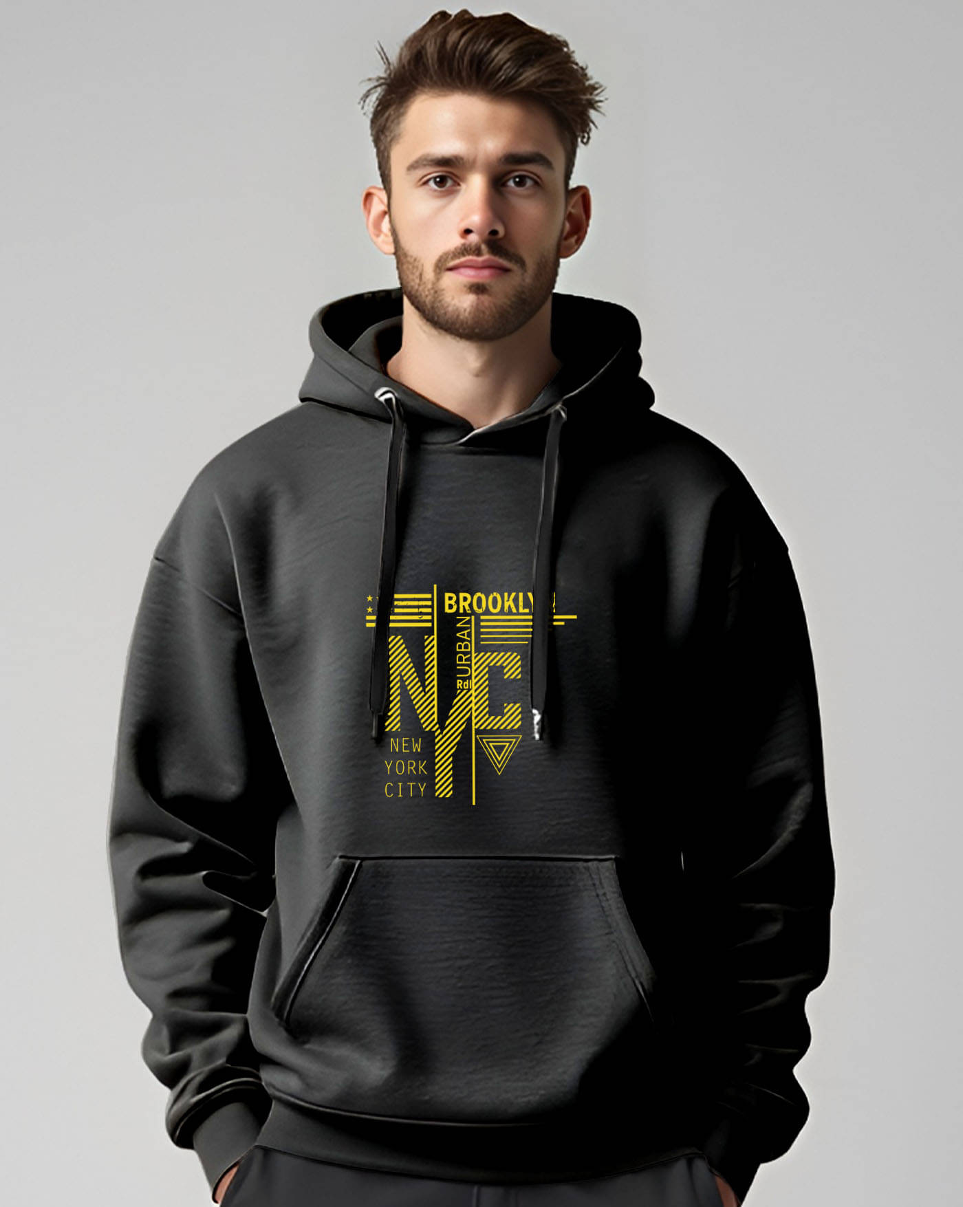     			ENITOR Fleece Hooded Men's Sweatshirt - Black ( Pack of 1 )