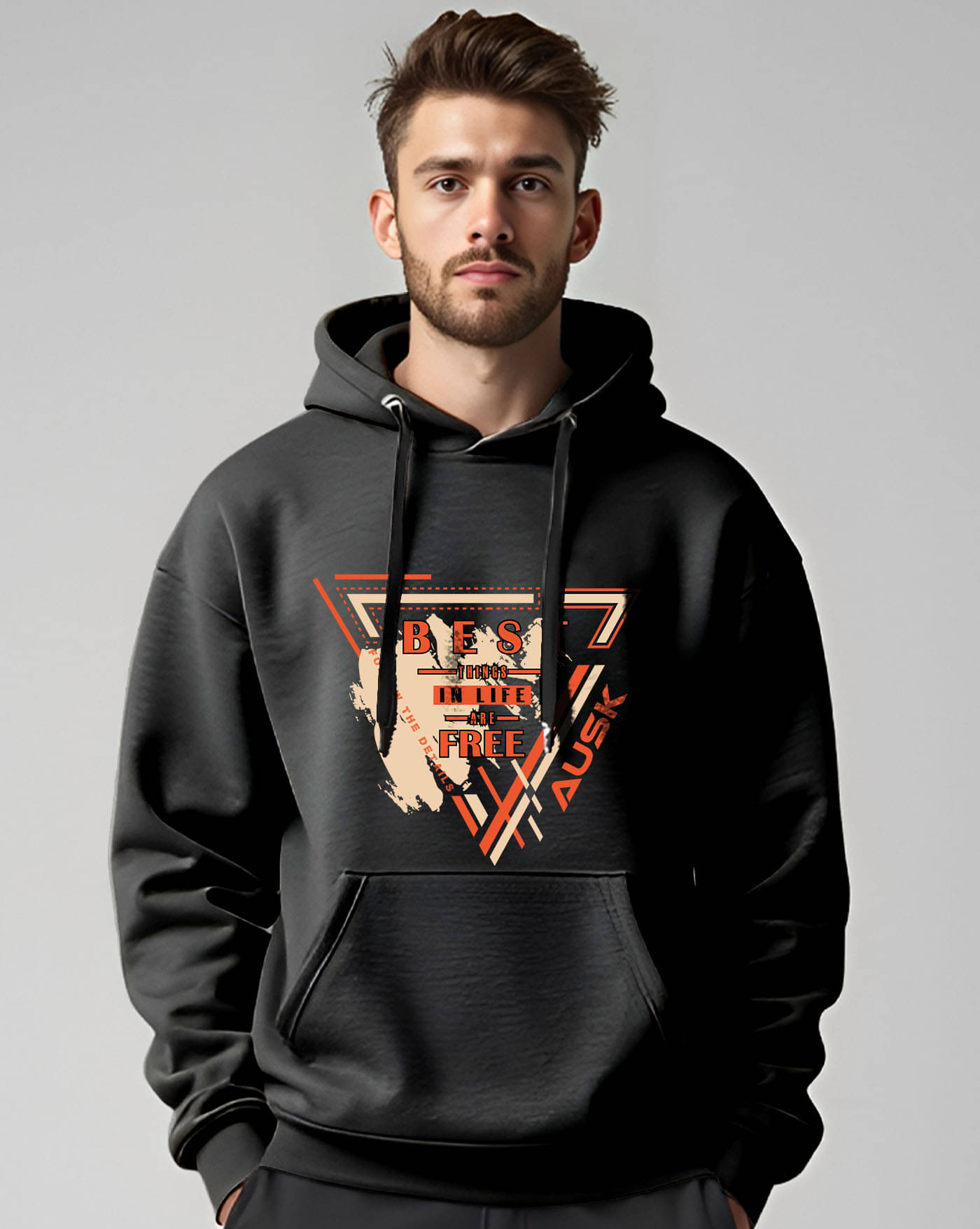     			ENITOR Fleece Hooded Men's Sweatshirt - Black ( Pack of 1 )