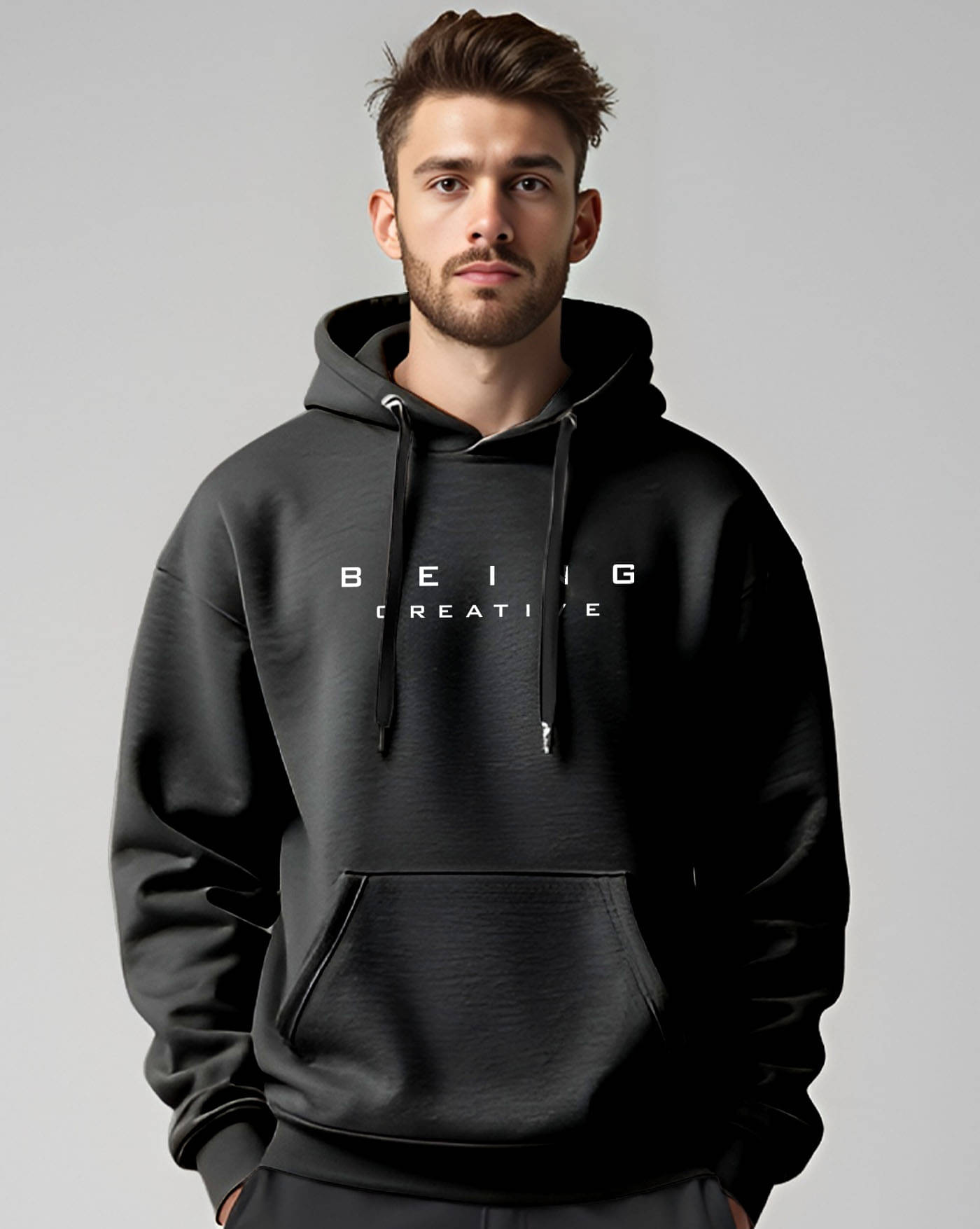     			ENITOR Fleece Hooded Men's Sweatshirt - Black ( Pack of 1 )