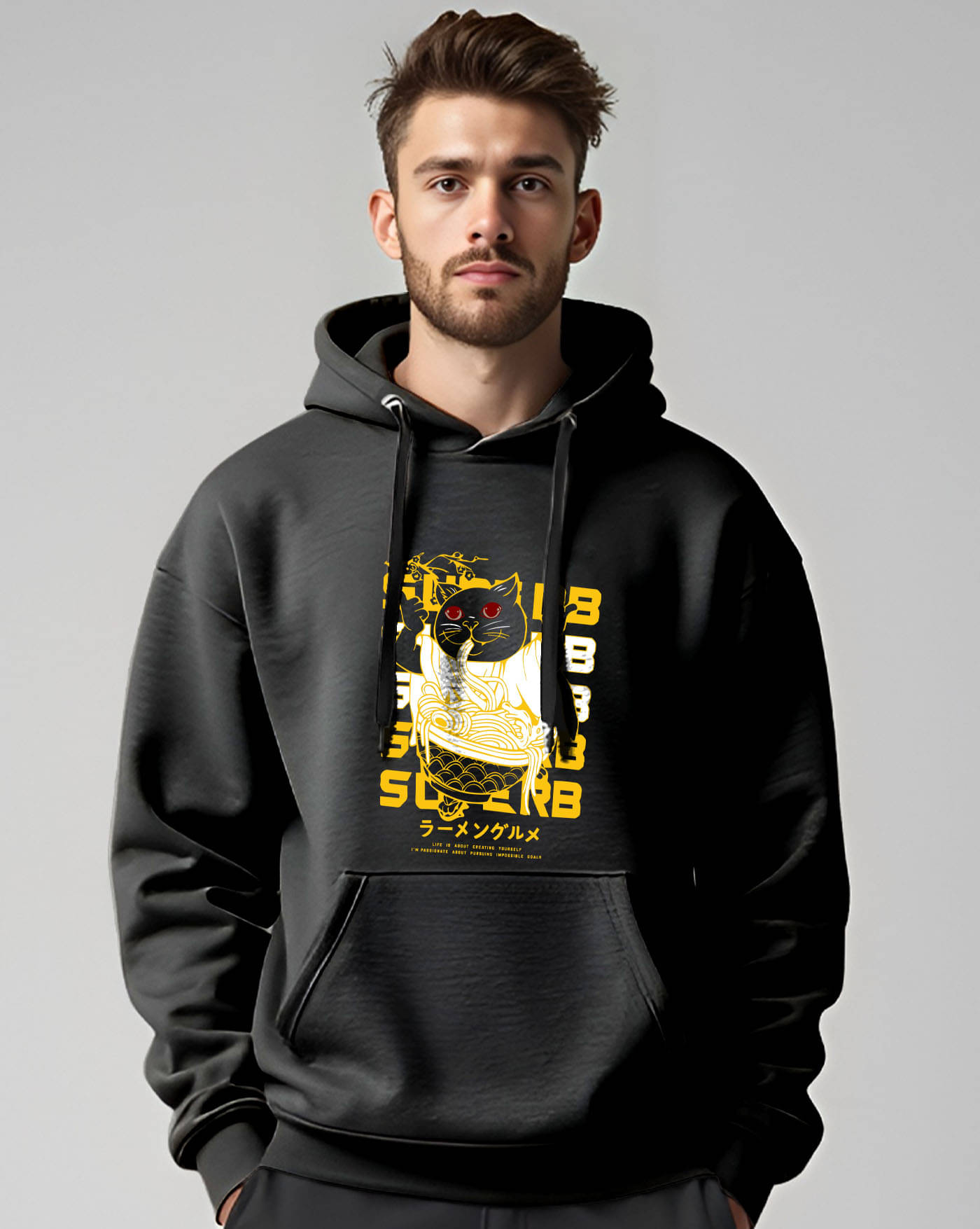     			ENITOR Fleece Hooded Men's Sweatshirt - Black ( Pack of 1 )