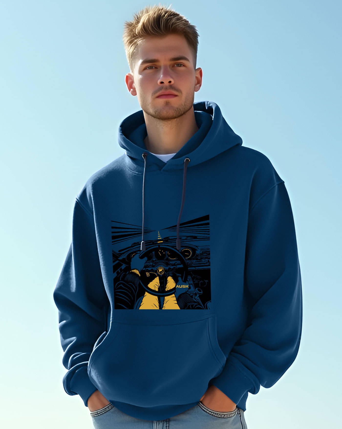     			ENITOR Fleece Hooded Men's Sweatshirt - Teal Blue ( Pack of 1 )