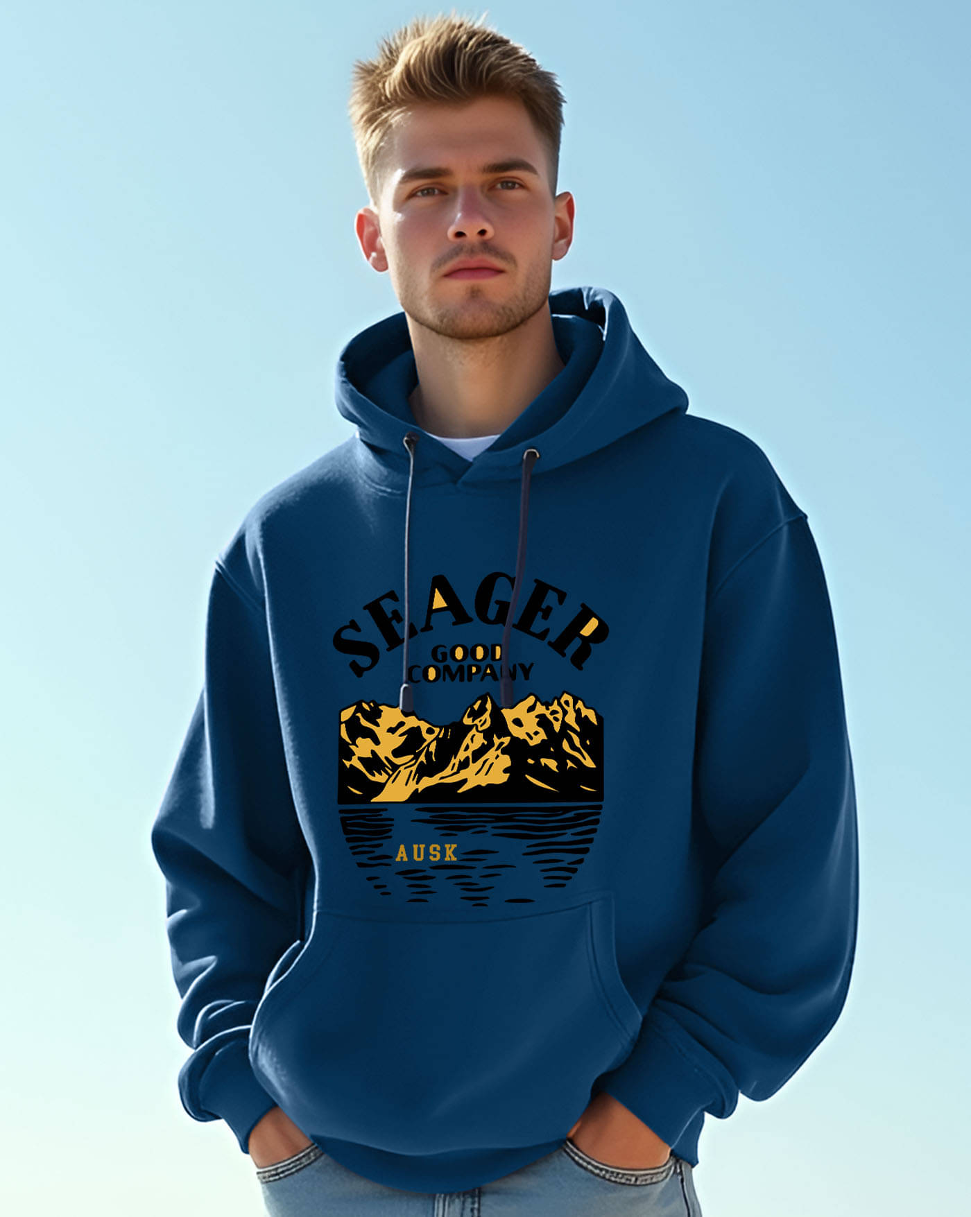     			ENITOR Fleece Hooded Men's Sweatshirt - Teal Blue ( Pack of 1 )