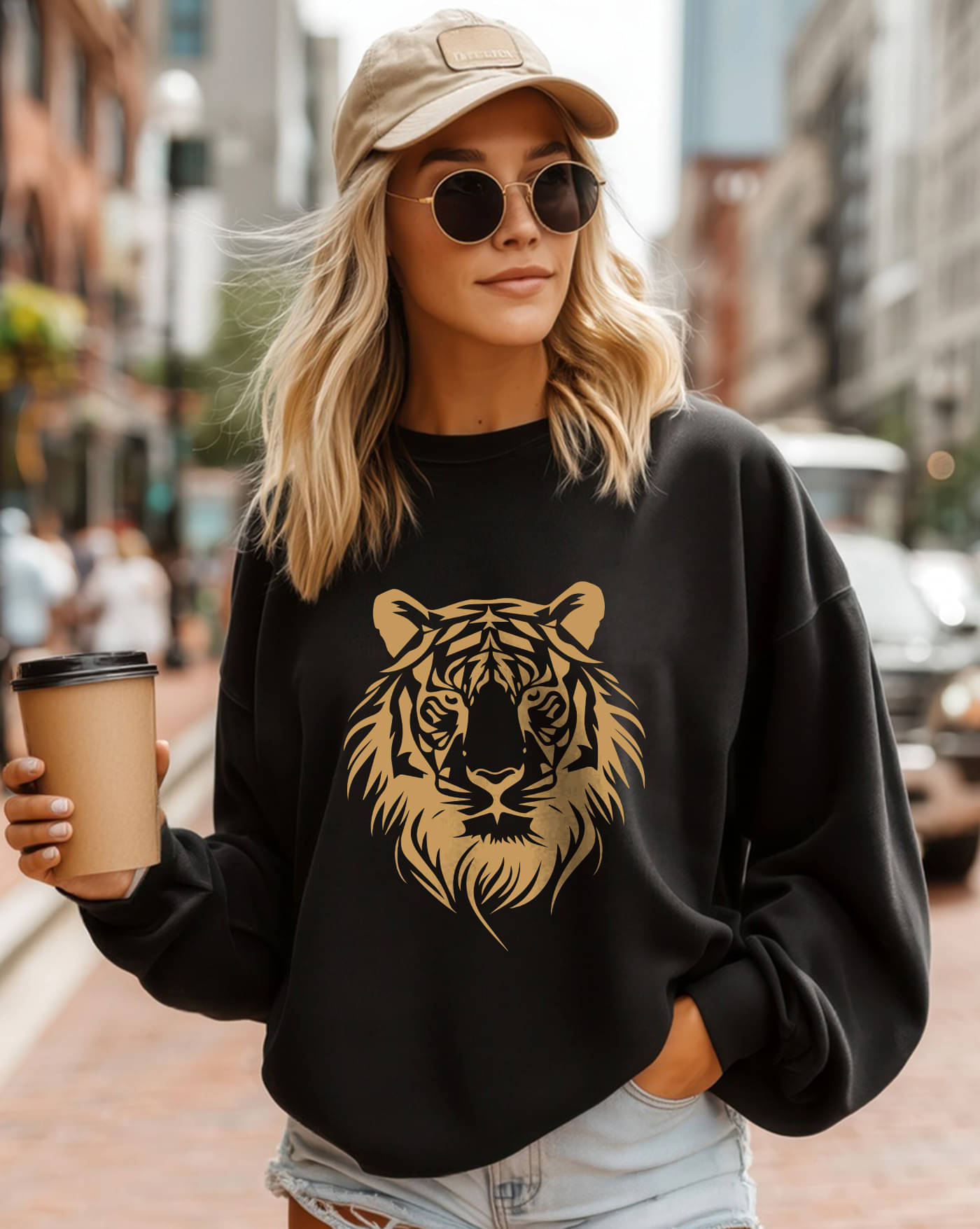 ENITOR Women Fleece Round Neck Sweatshirt ( Black ) ENITOR Women Fleece Round Neck Sweatshirt ( Black )