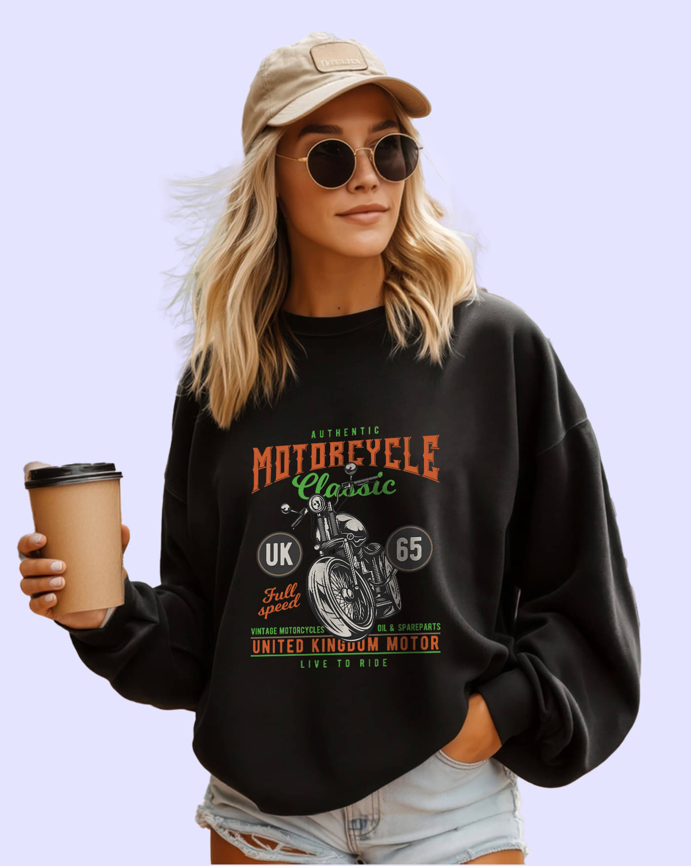 ENITOR Women Fleece Round Neck Sweatshirt ( Black ) ENITOR Women Fleece Round Neck Sweatshirt ( Black )