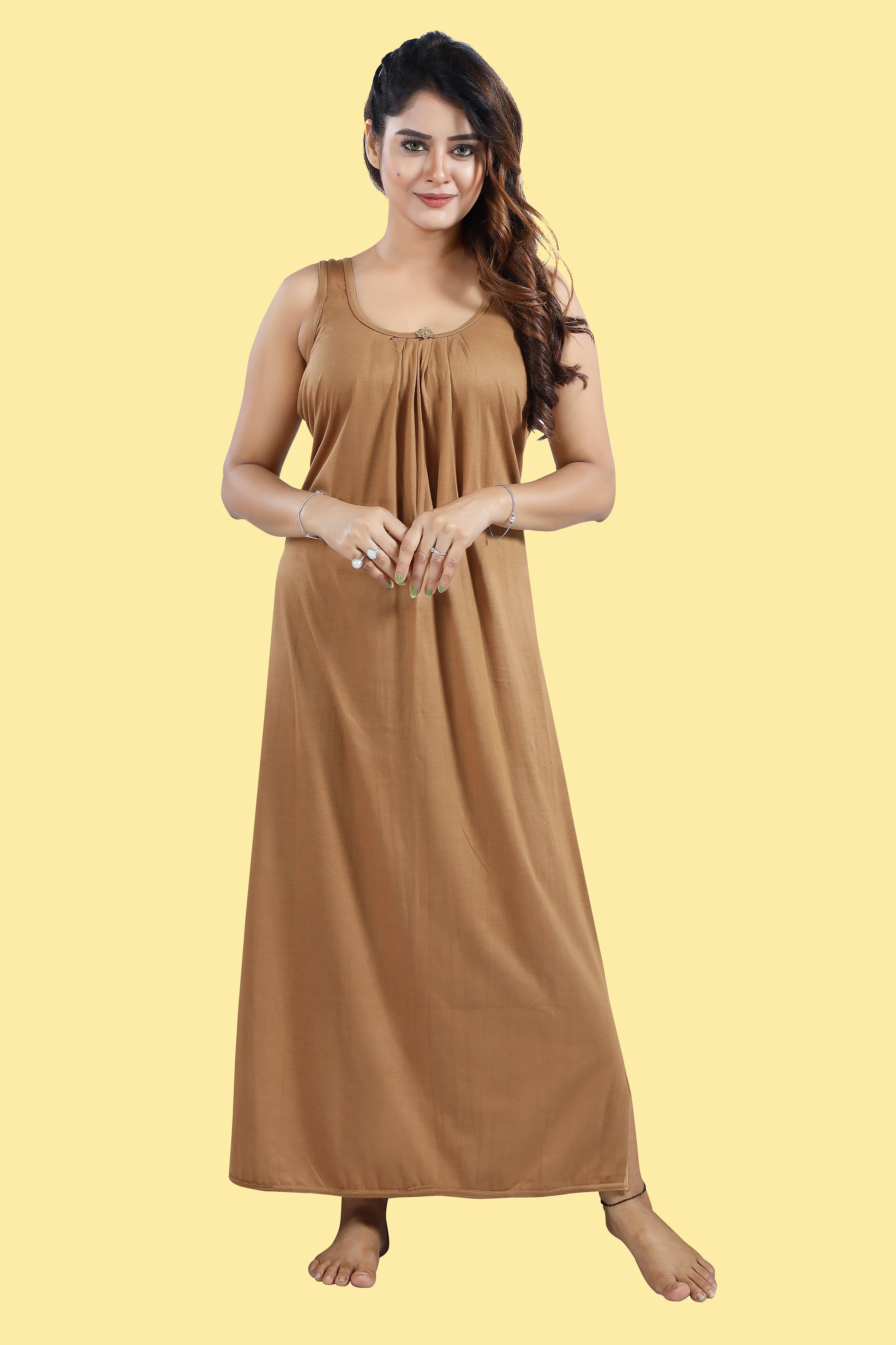 INNER BEATS Cotton Self Design Women Regular Nighty ( Multicolor ) INNER BEATS Cotton Self Design Women Regular Nighty ( Multicolor )