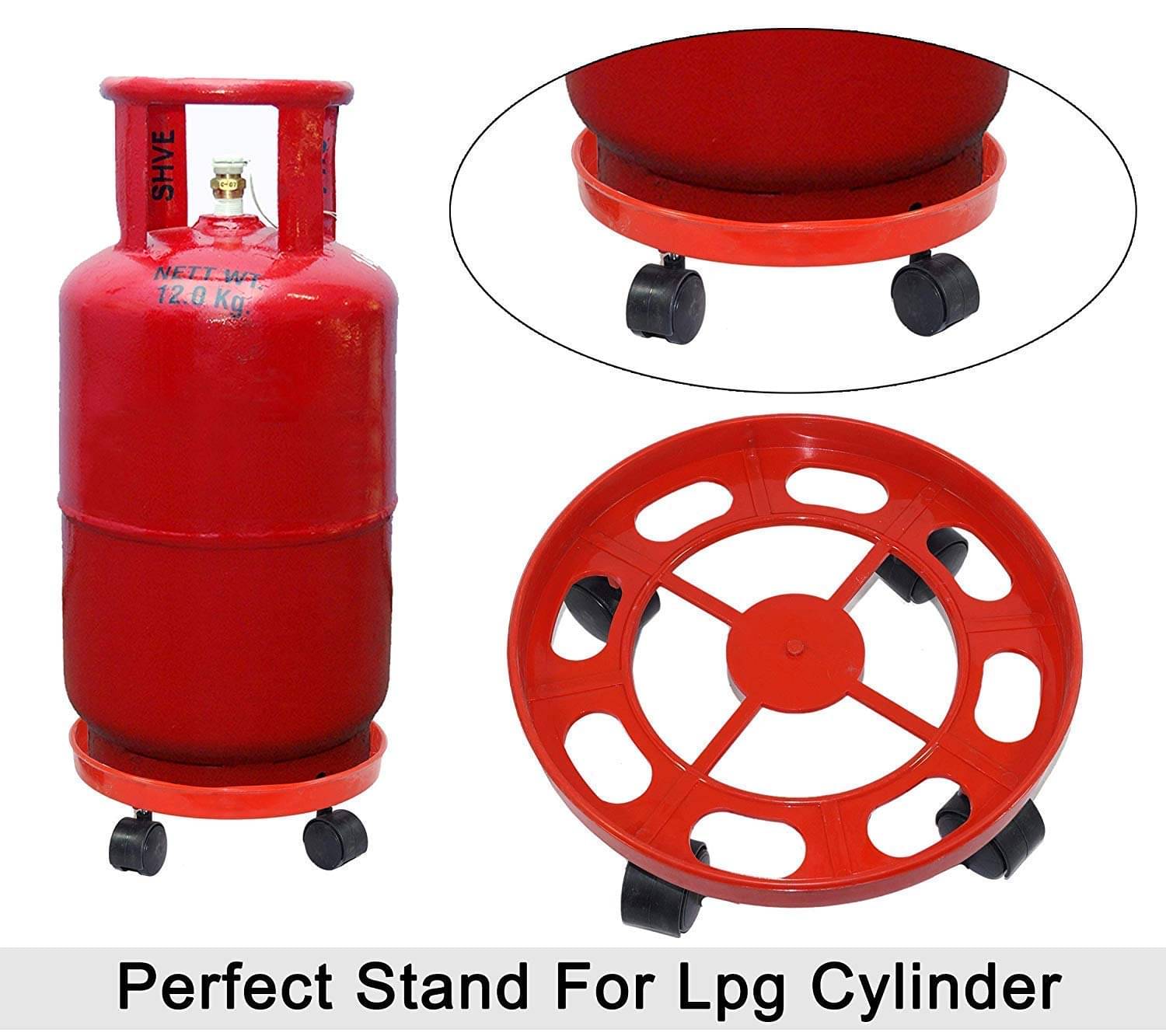     			LPG Cylinder Trolley Easily Movable Stand with Wheels, Gas Cylinder Stands, Gas Cylinder Trolley