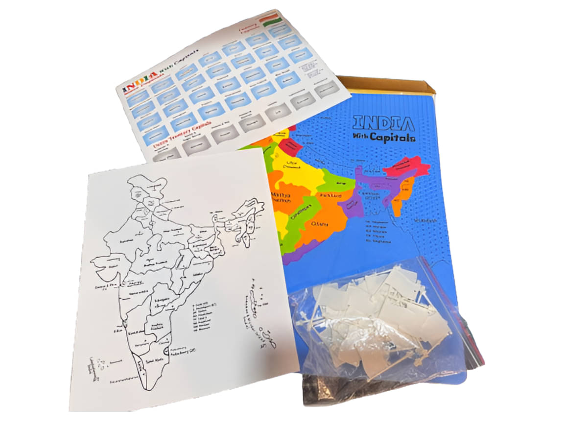     			Lovio Store Play & Learn India Map Jigsaw Puzzle for Kids | Educational Toy for Geography Learning, Brain Development & Fun Activity | Gift Set for Children Age 6+ Years