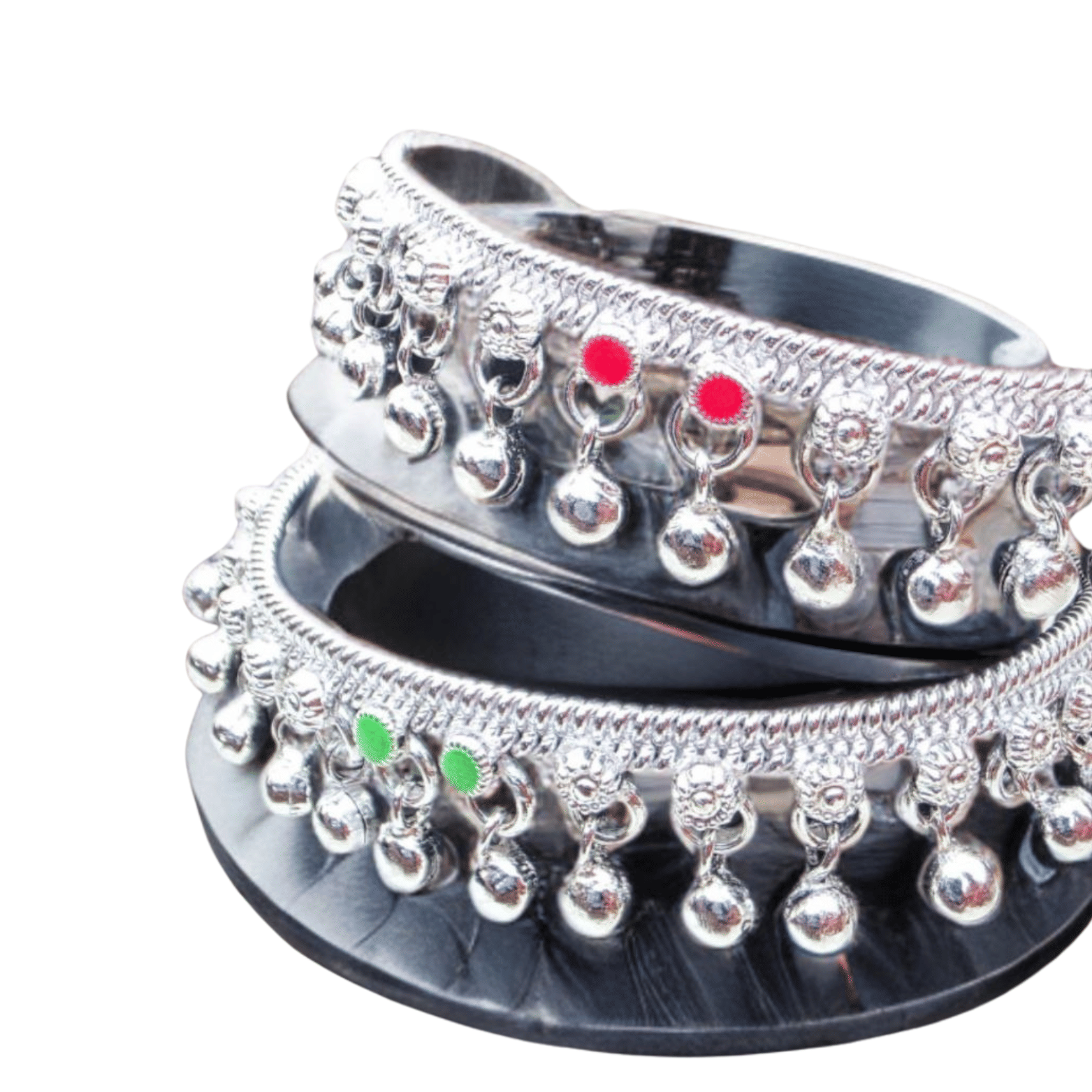 METTI MOHAN TRADERS Silver Anklets ( Pack of 2 ) METTI MOHAN TRADERS Silver Anklets ( Pack of 2 )