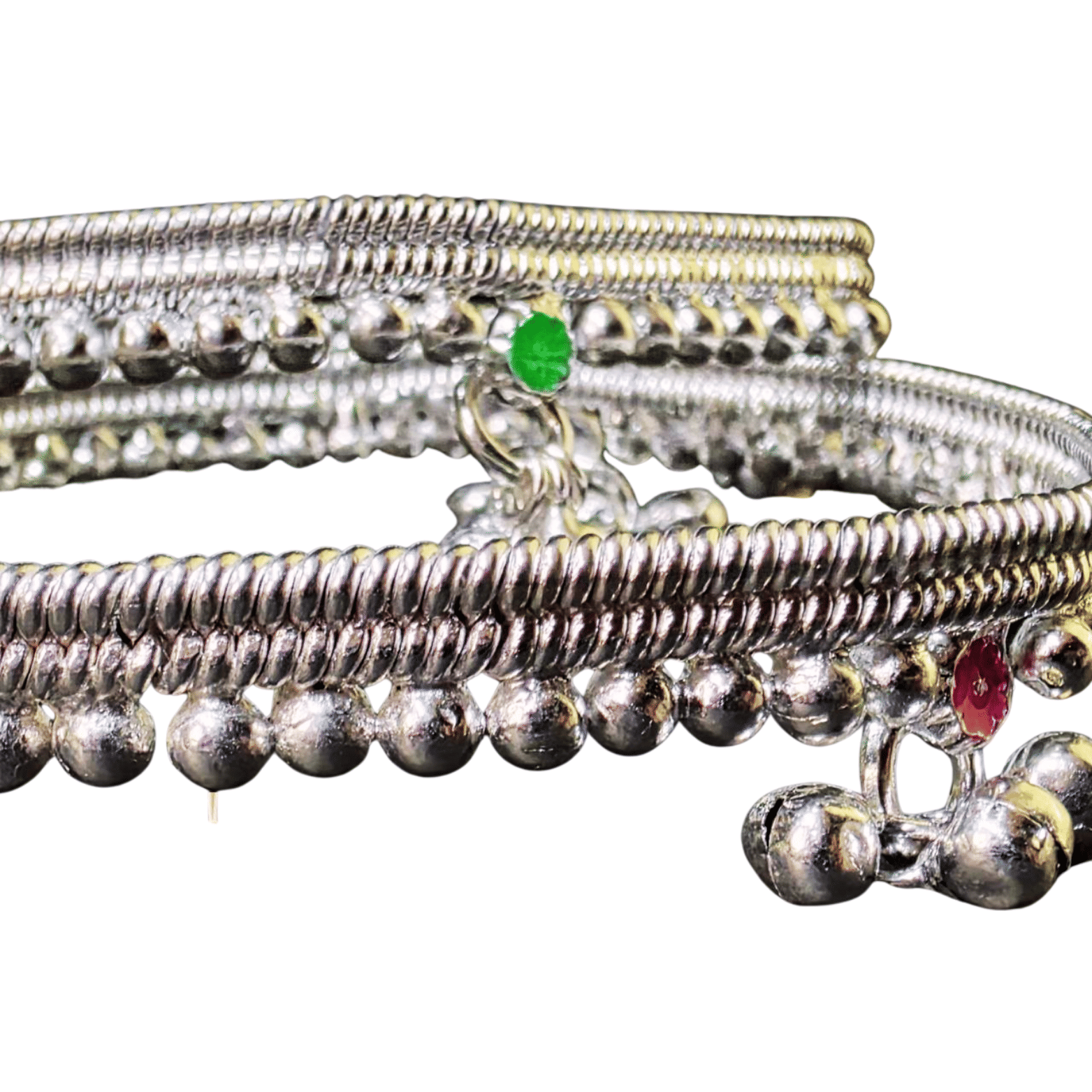     			METTI MOHAN TRADERS Silver Anklets ( Pack of 2 )