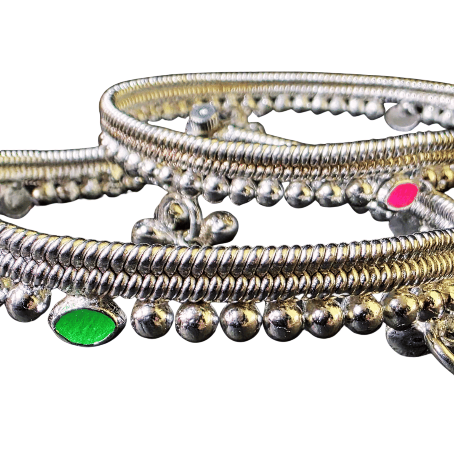     			METTI MOHAN TRADERS Silver Anklets ( Pack of 2 )