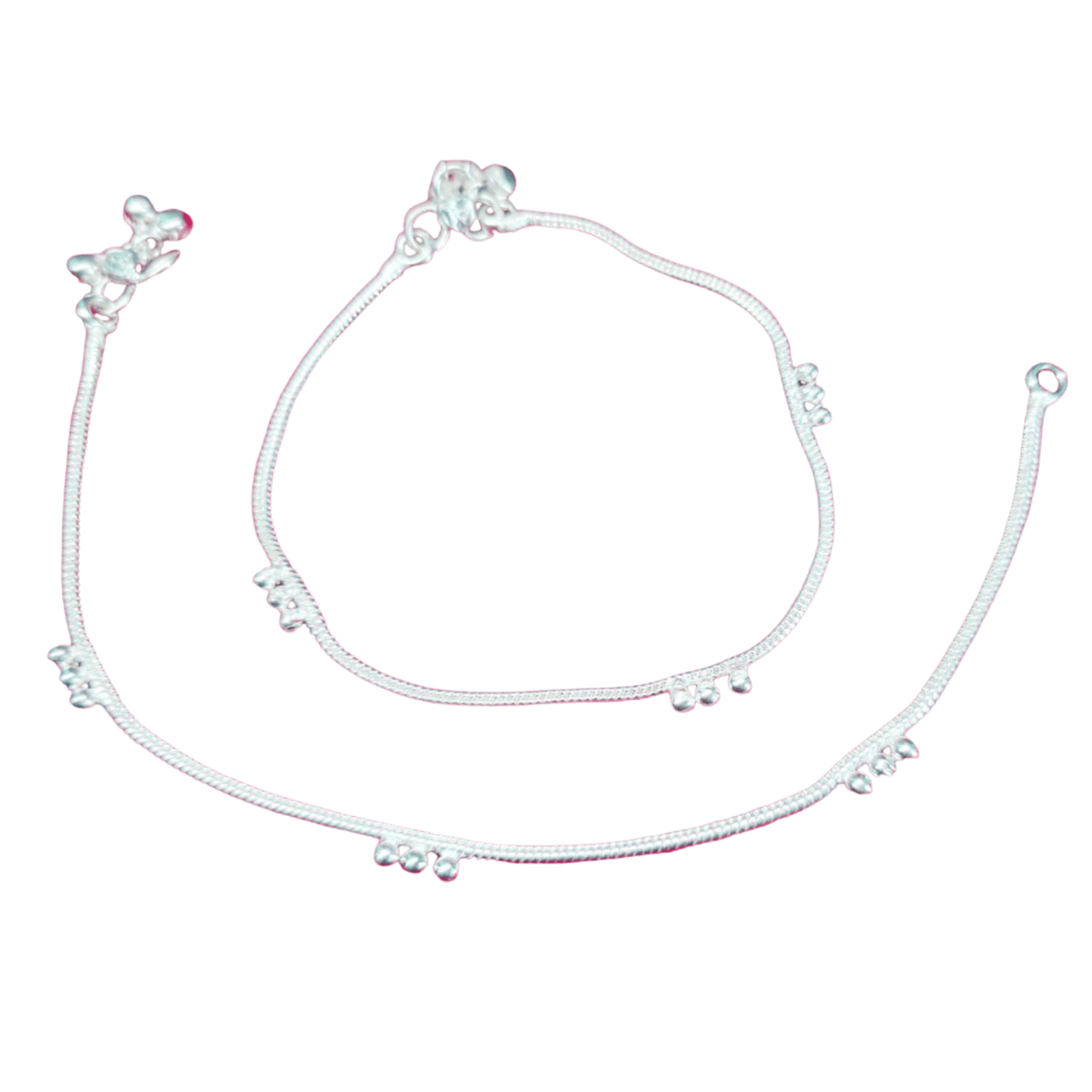     			METTI MOHAN TRADERS Silver Anklets ( Pack of 2 )