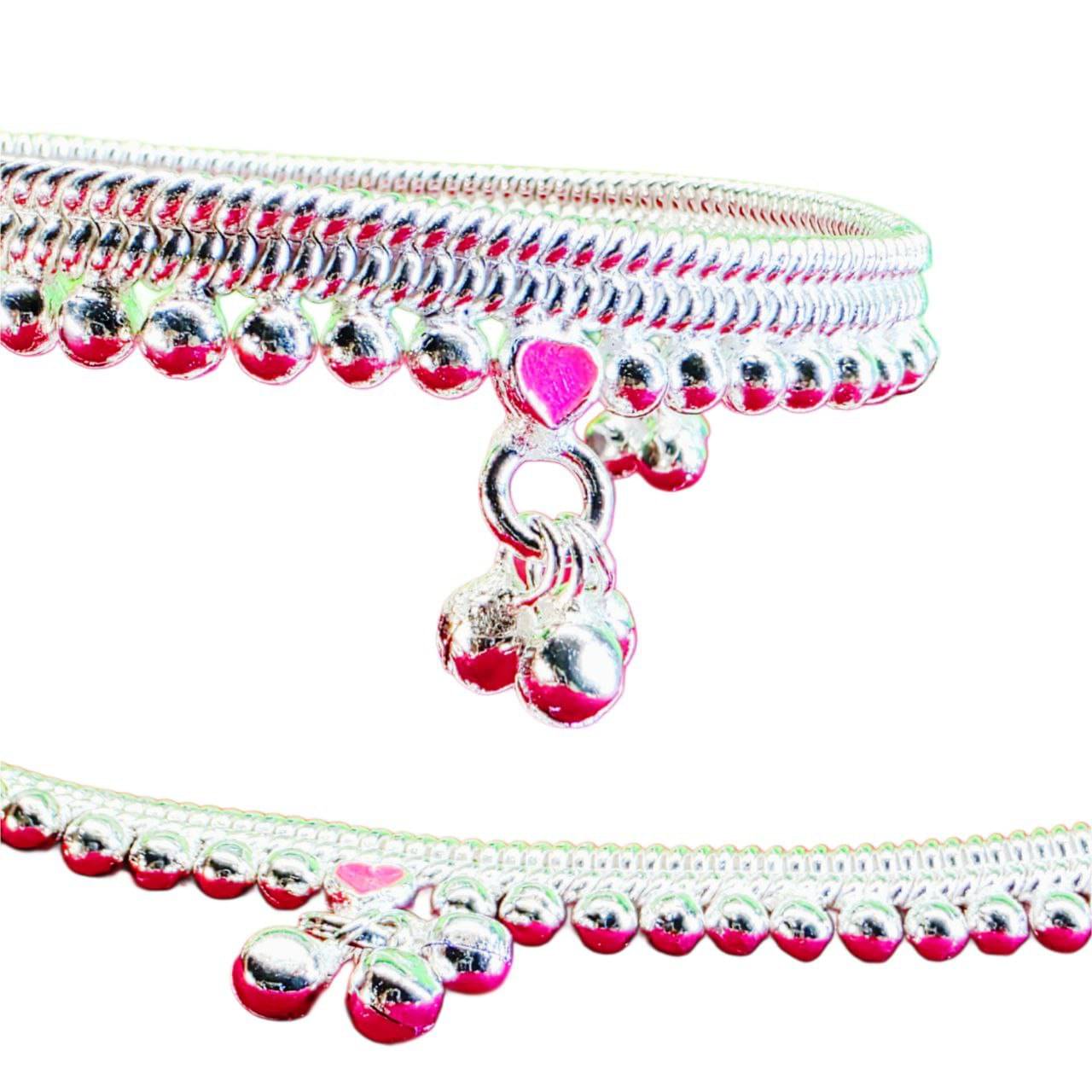     			METTI MOHAN TRADERS Silver Anklets ( Pack of 2 )