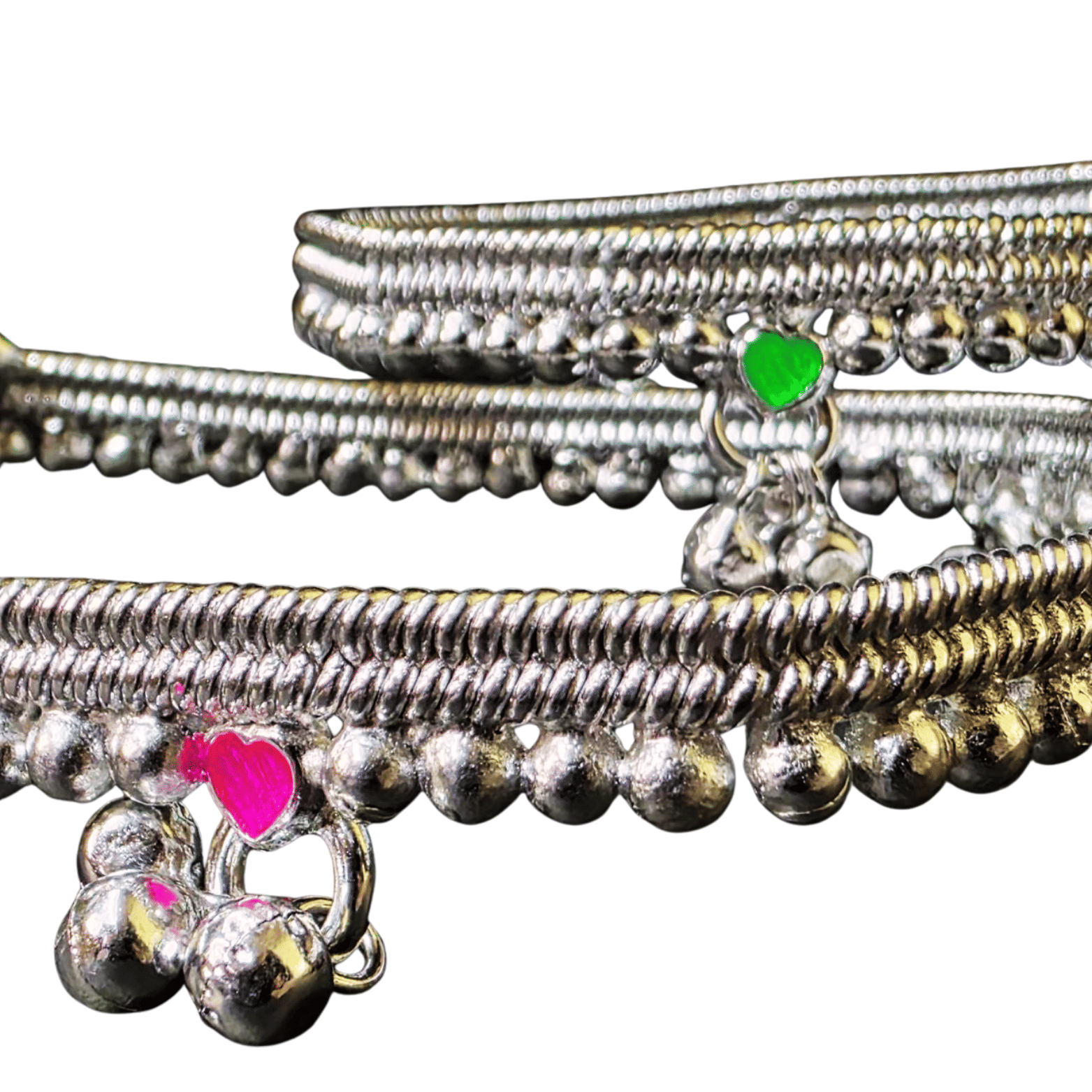 METTI MOHAN TRADERS Silver Anklets ( Pack of 2 )     			METTI MOHAN TRADERS Silver Anklets ( Pack of 2 )