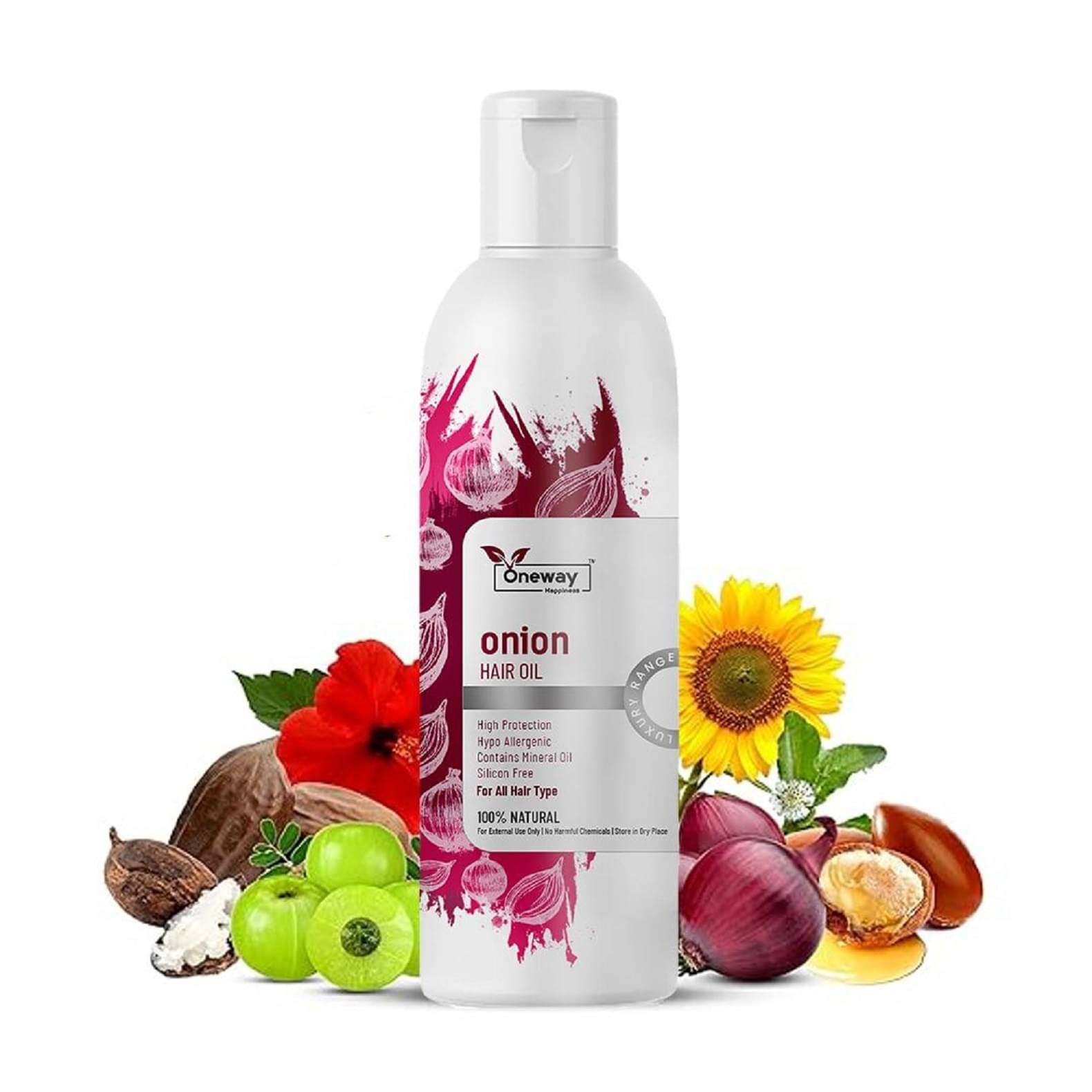 Oneway Happiness Anti Dandruff Onion Oil 100 ml ( Pack of 1 ) Oneway Happiness Anti Dandruff Onion Oil 100 ml ( Pack of 1 )