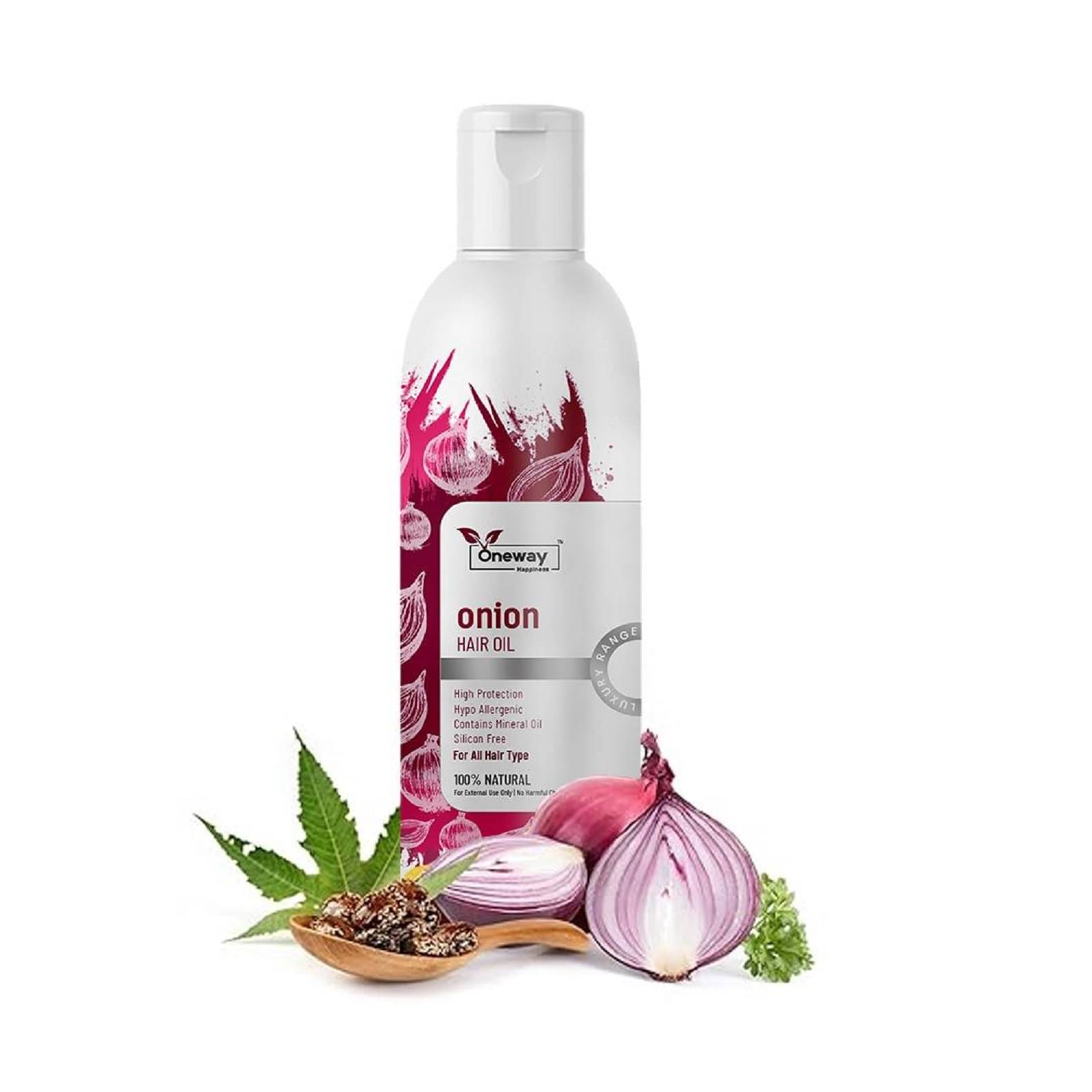     			Oneway Happiness Anti Dandruff Onion Oil 100 ml ( Pack of 1 )