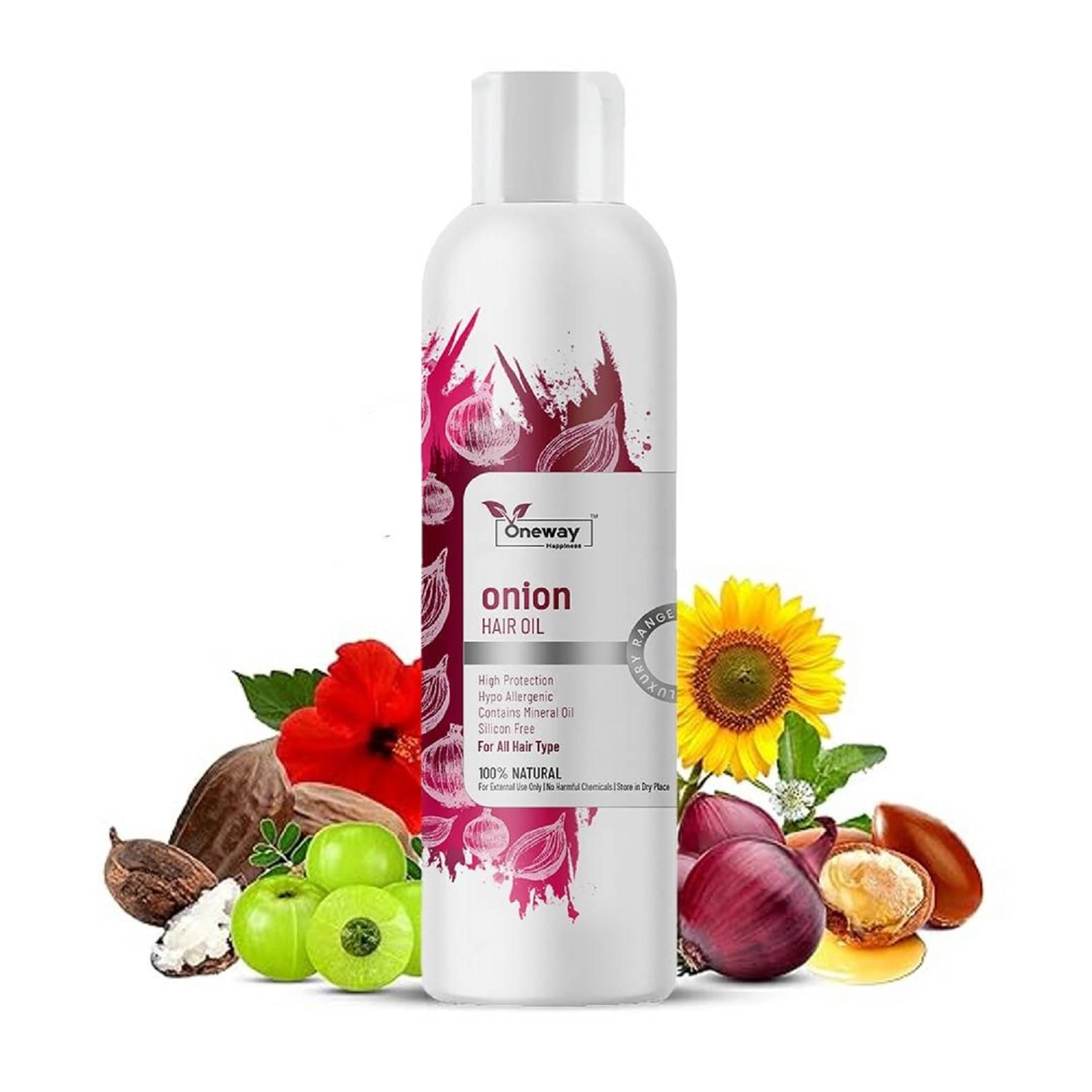 Oneway Happiness Anti Dandruff Onion Oil 100 ml ( Pack of 1 ) Oneway Happiness Anti Dandruff Onion Oil 100 ml ( Pack of 1 )