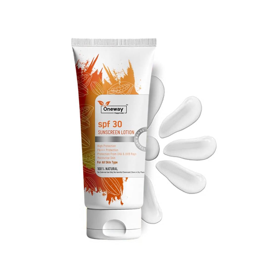     			Oneway Happiness Sunscreen Lotion For All Skin Type ( Pack of 1 )