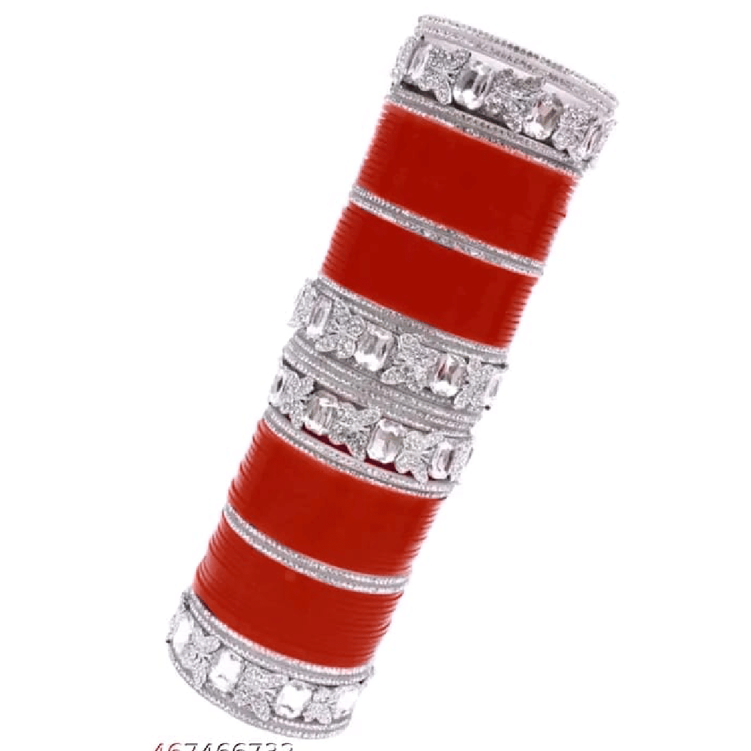     			S Nisha Bangles Supplier Red Bangle Set ( Pack of 1 )