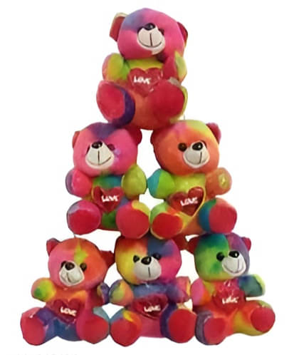     			Super Soft Plush teddy for kids Stuffed toy for kids/Baby/Gift Pack of 6 - 20 cm (Multicolor)