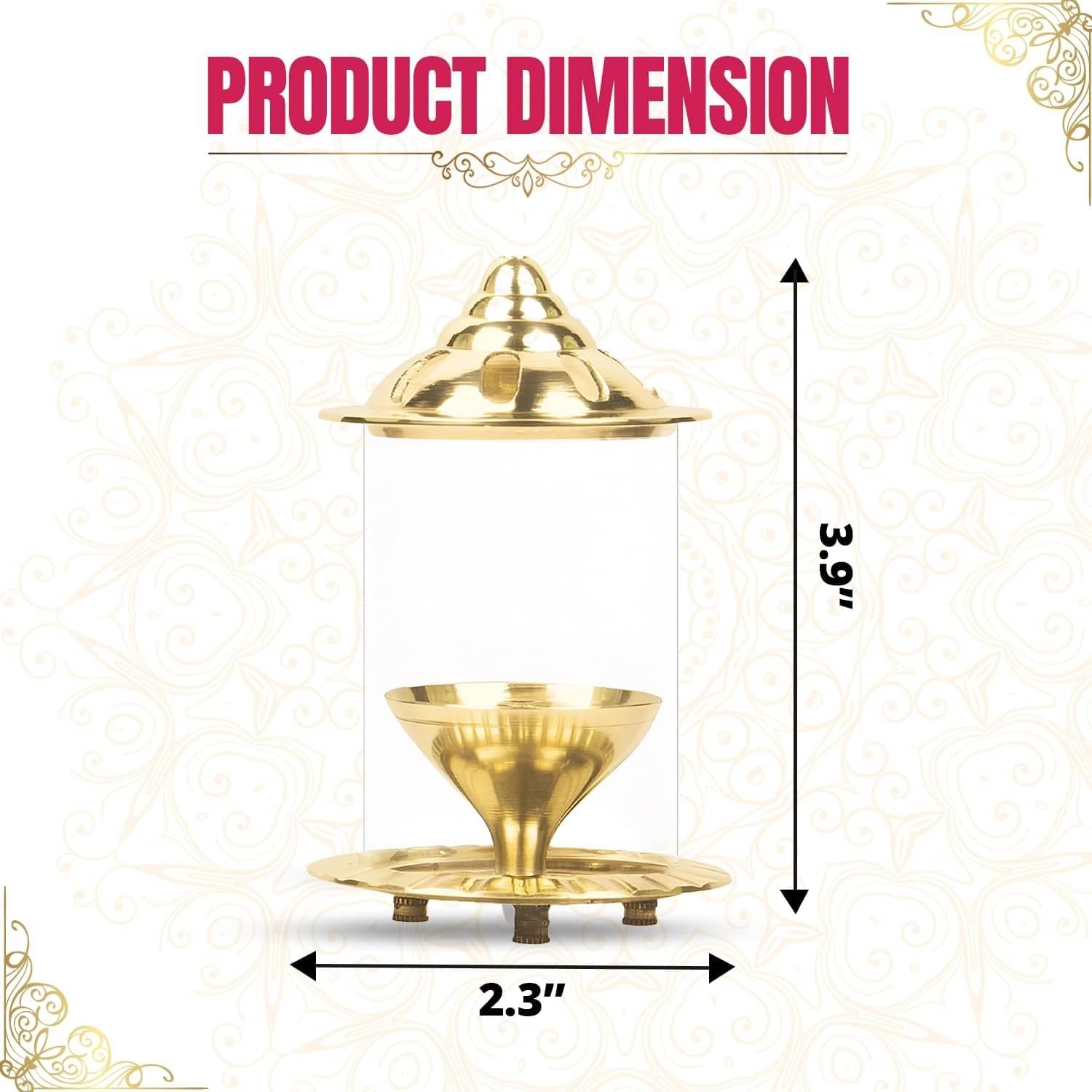     			The HomeDecor Mart Brass Akhand Diya - Pack of 1