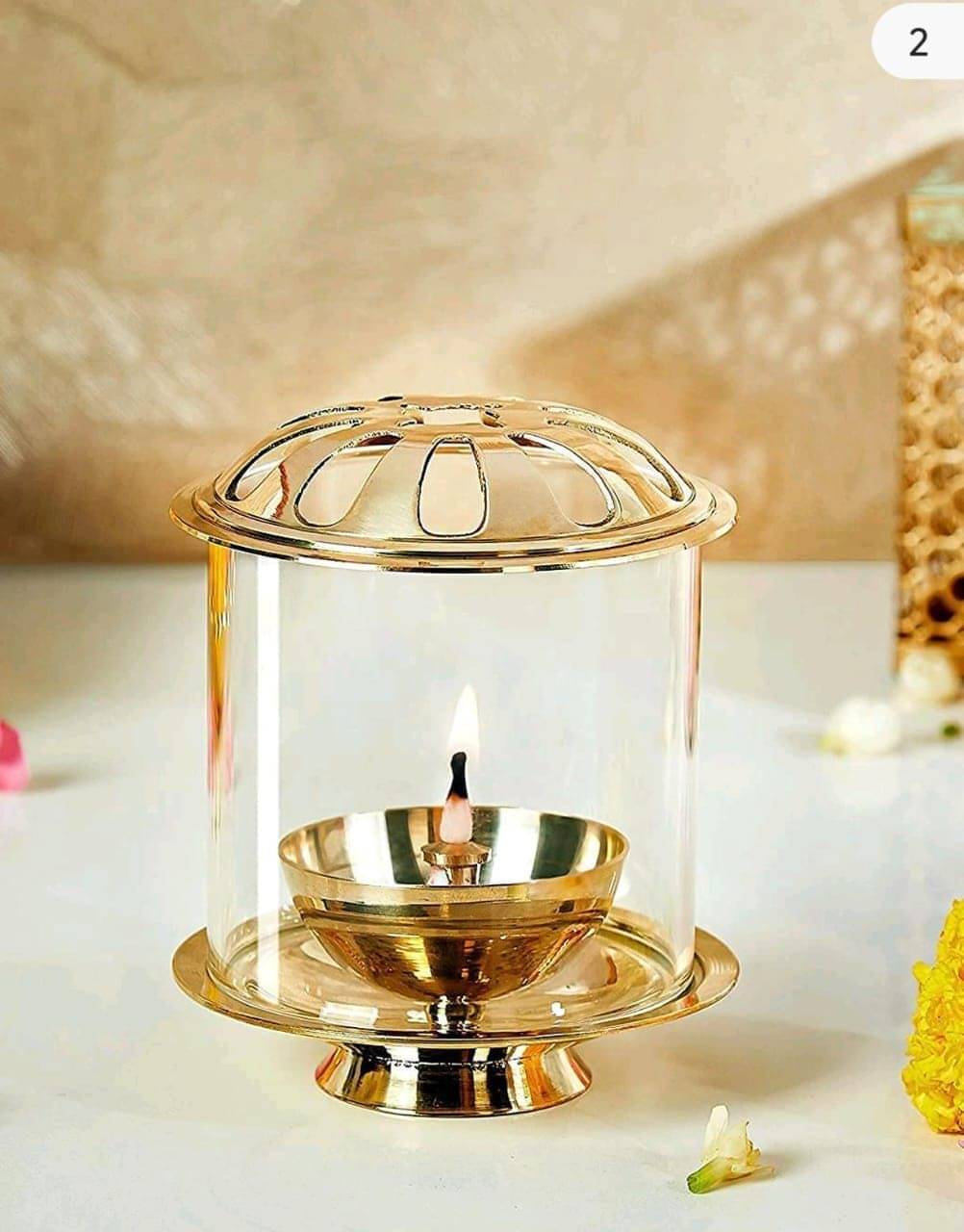     			The HomeDecor Mart Brass Akhand Diya - Pack of 1