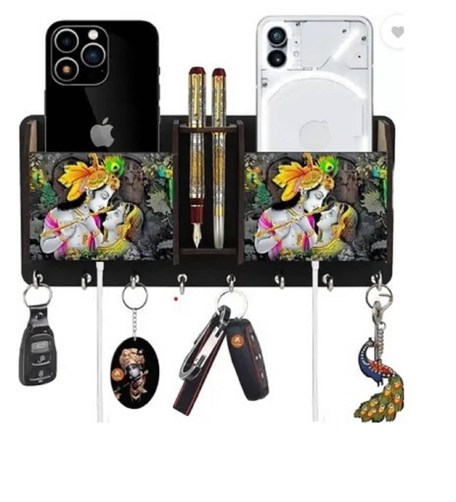     			WallArt Multicolour Wood Key Holder - Pack of 1