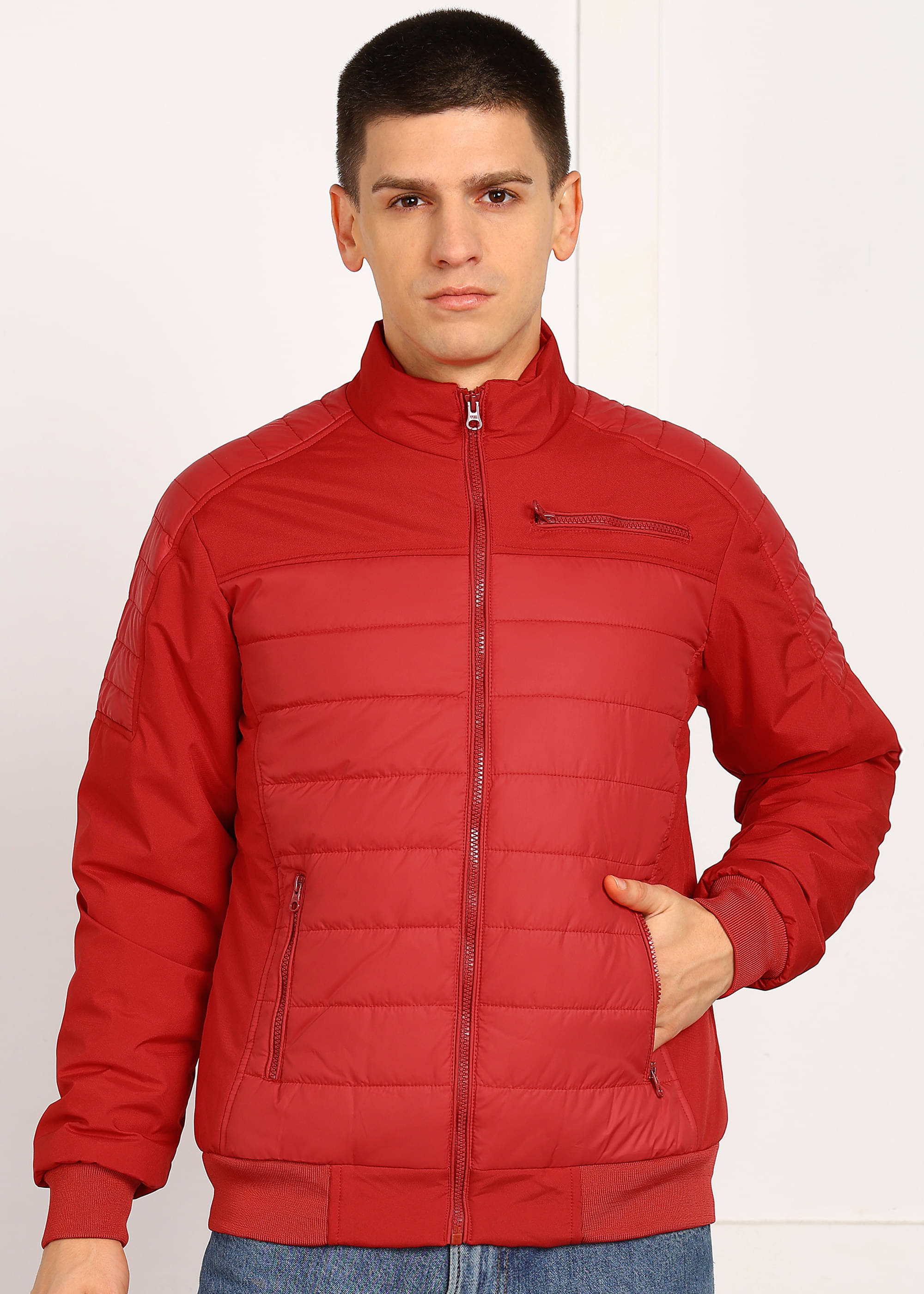     			XFOX Polyester Men's Puffer Jacket - Red ( Pack of 1 )