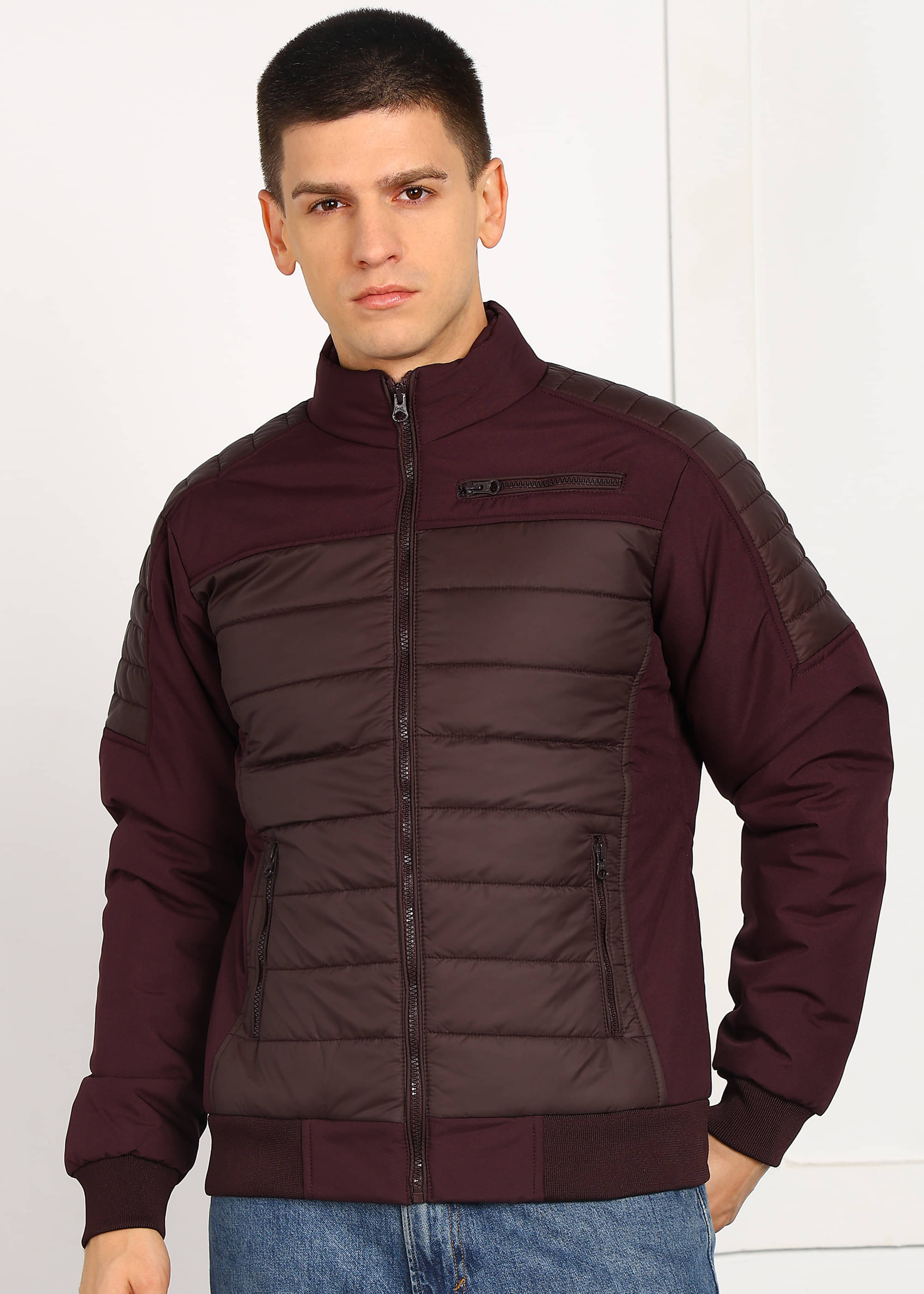 XFOX Polyester Men's Puffer Jacket - Maroon ( Pack of 1 ) XFOX Polyester Men's Puffer Jacket - Maroon ( Pack of 1 )