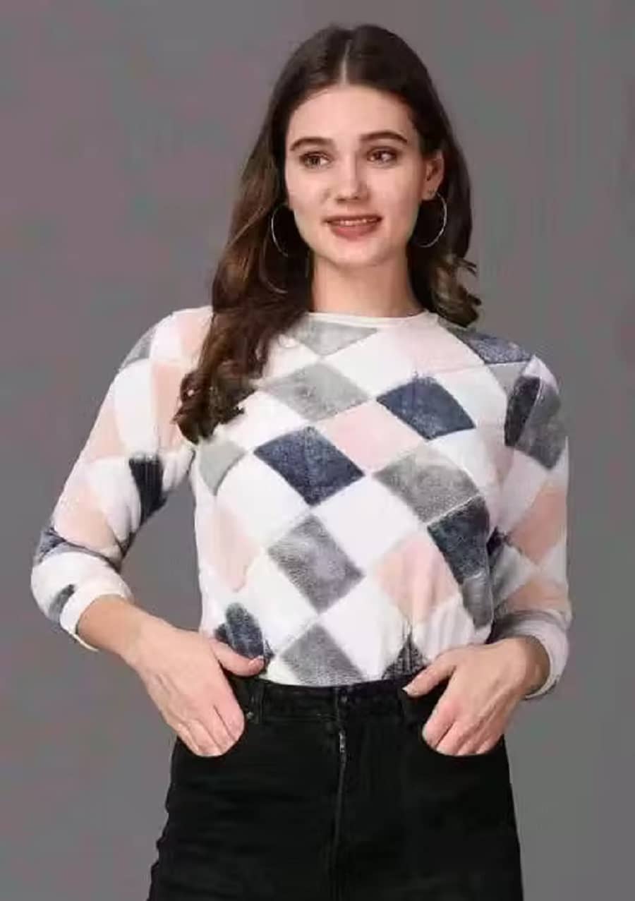 AA R HOSIERY Women Fleece Round Neck Sweatshirt For ( Multicolor )