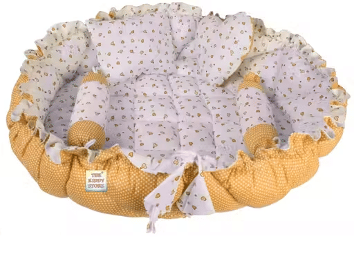     			Adore Stuff Yellow Cotton ( 1 pcs) Bedding Sets