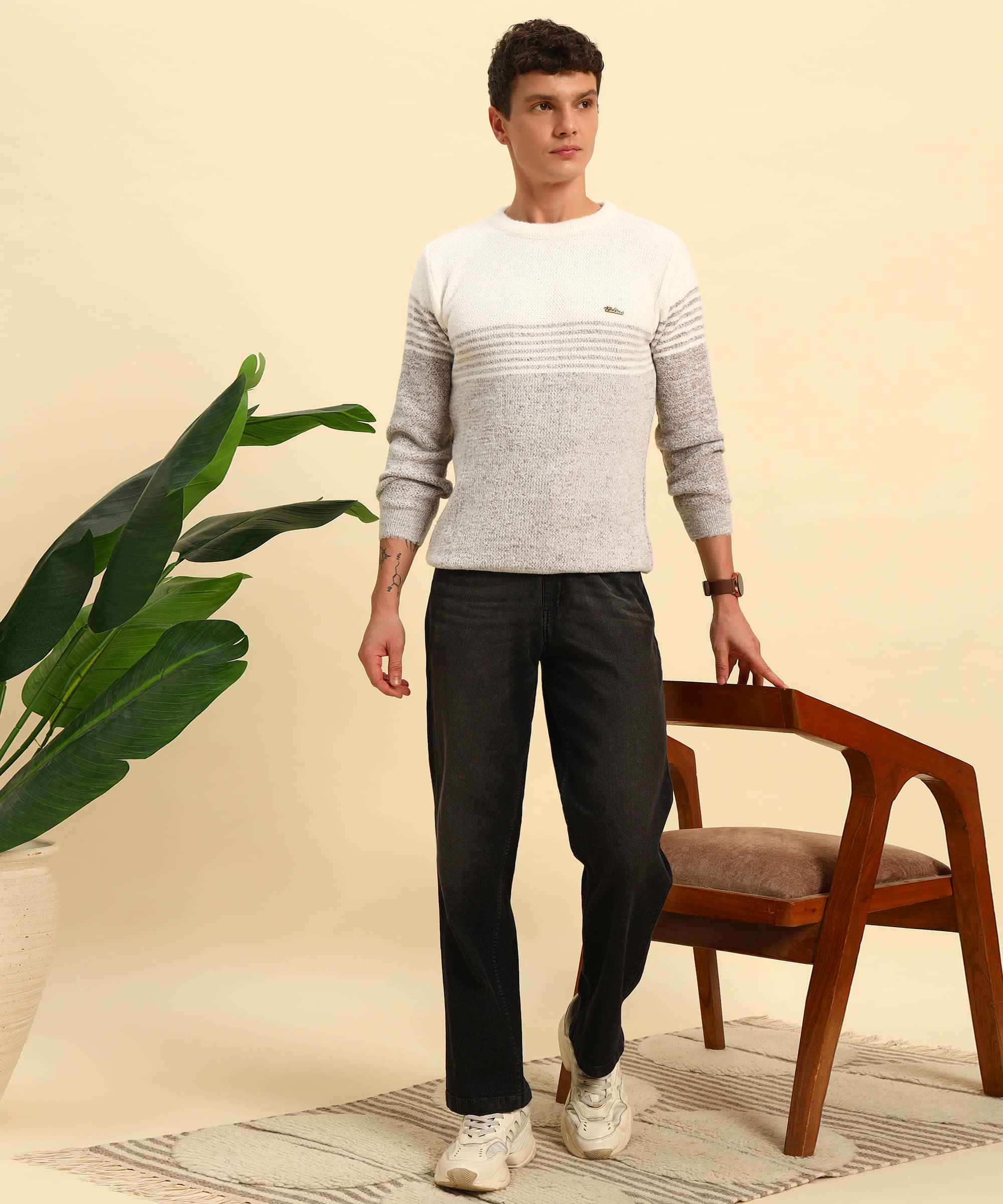 Canblar Woollen Blend Round Neck Men's Full Sleeves Pullover Sweater - Coffee ( Pack of 1 ) Canblar Woollen Blend Round Neck Men's Full Sleeves Pullover Sweater - Coffee ( Pack of 1 )