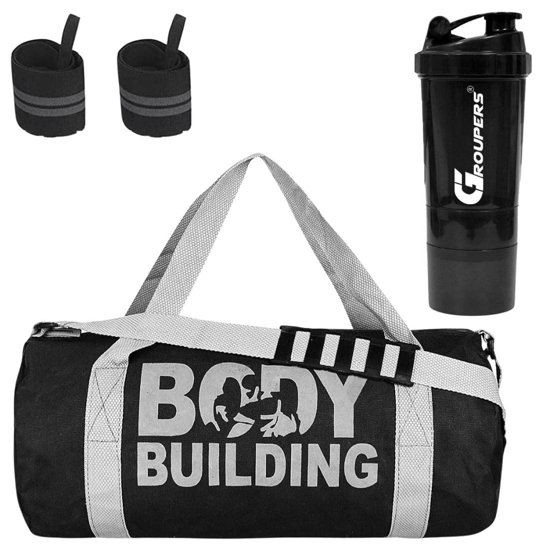     			GROUPERS Polyester BLACK 20 Ltrs Gym Bag