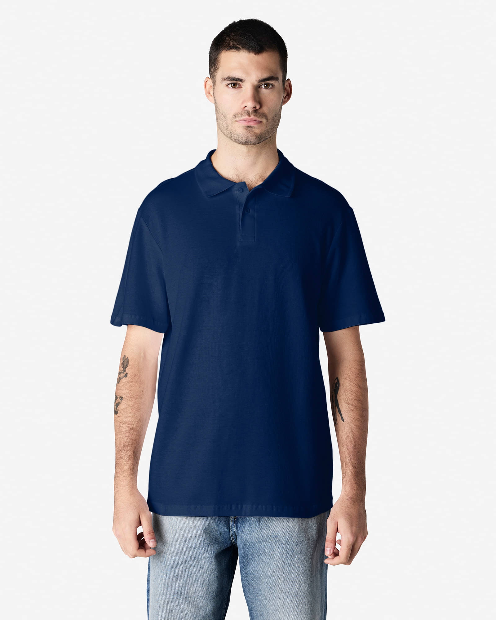 Gildan Men Cotton Regular Fit Solid Polo T Shirt ( Navy ) Gildan Men Cotton Regular Fit Solid Polo T Shirt ( Navy )