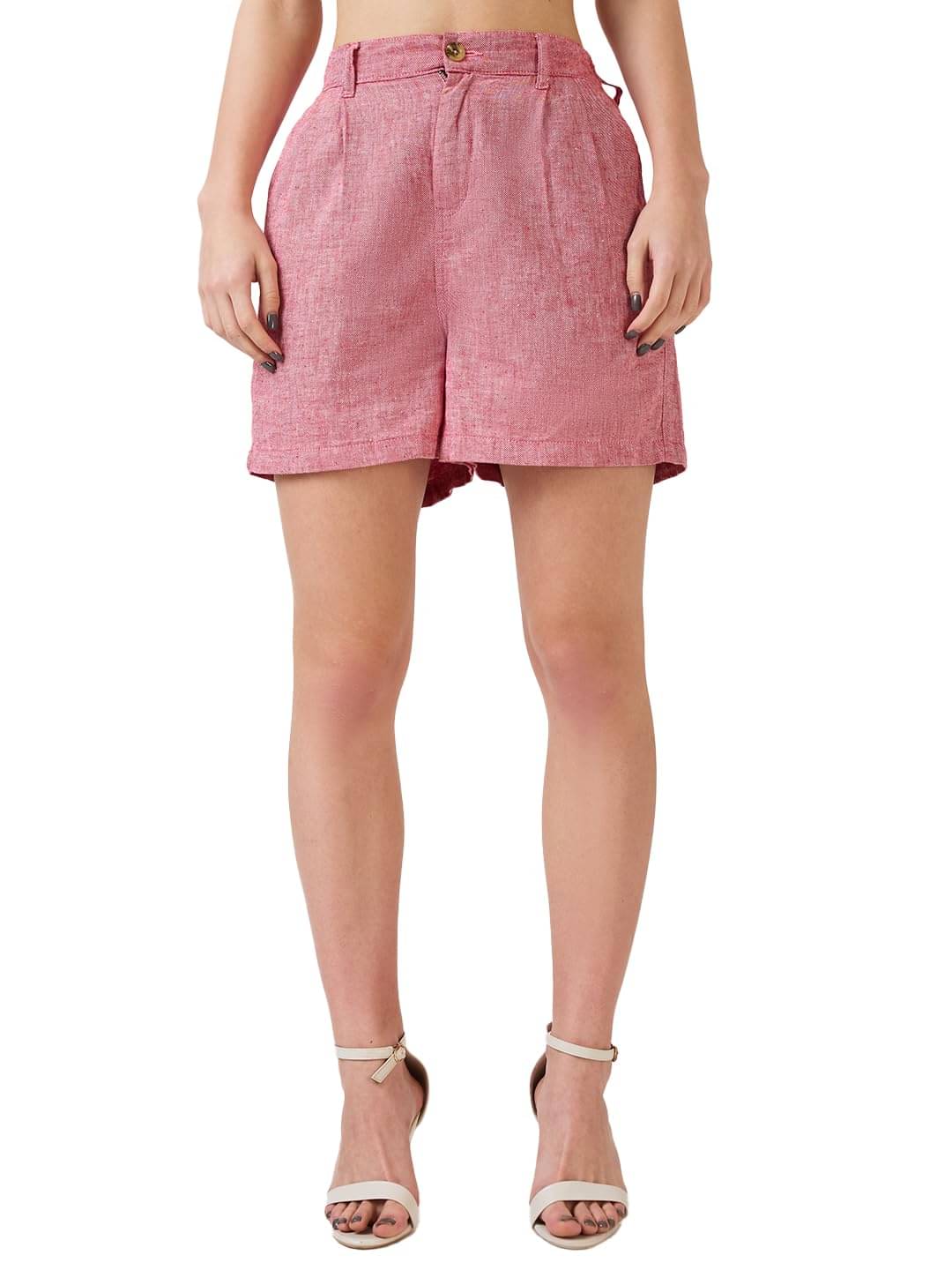     			Globus Women Cotton Blend Regular Shorts ( Red )