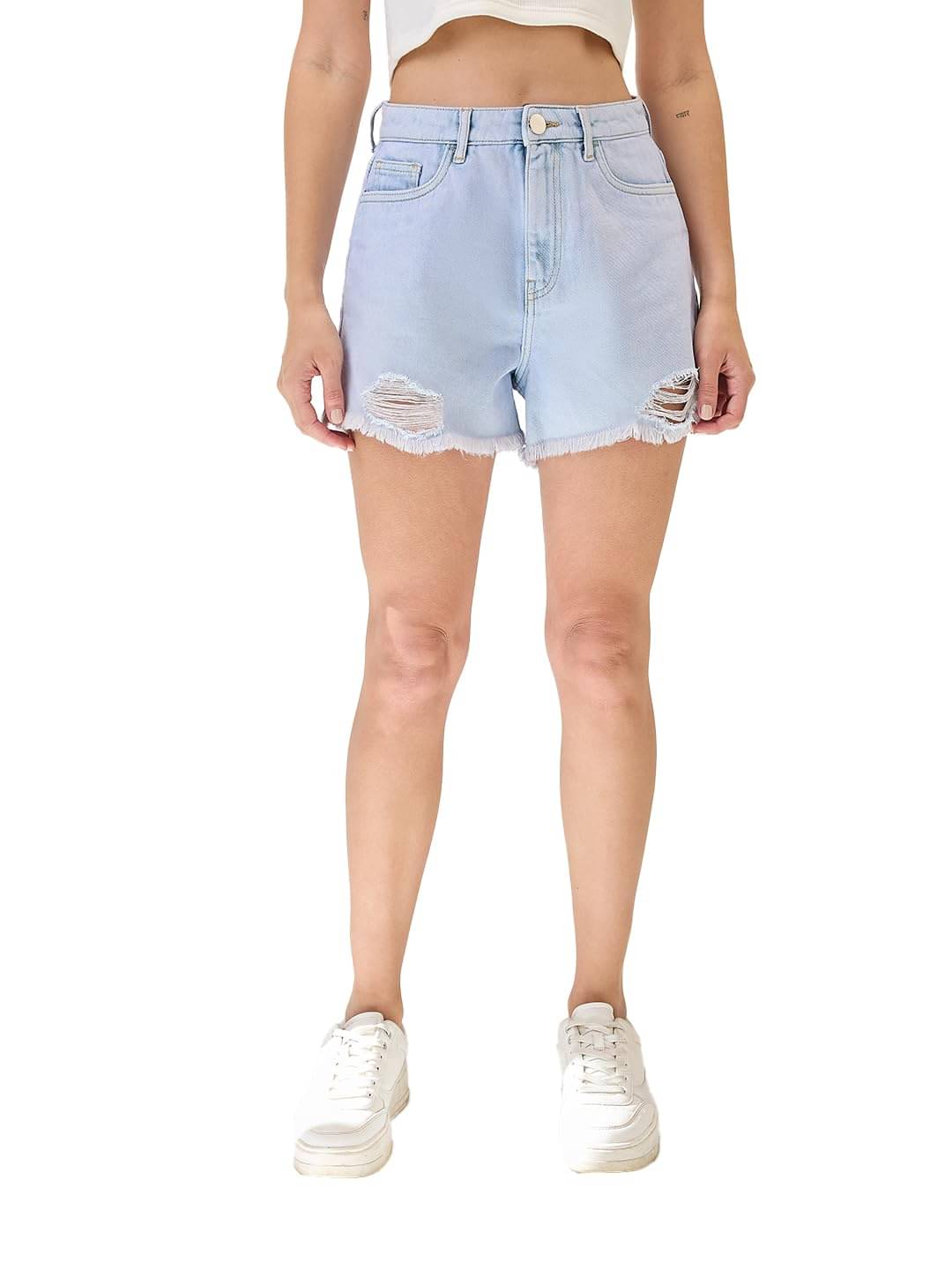     			Globus Women Cotton Regular Shorts ( Blue )