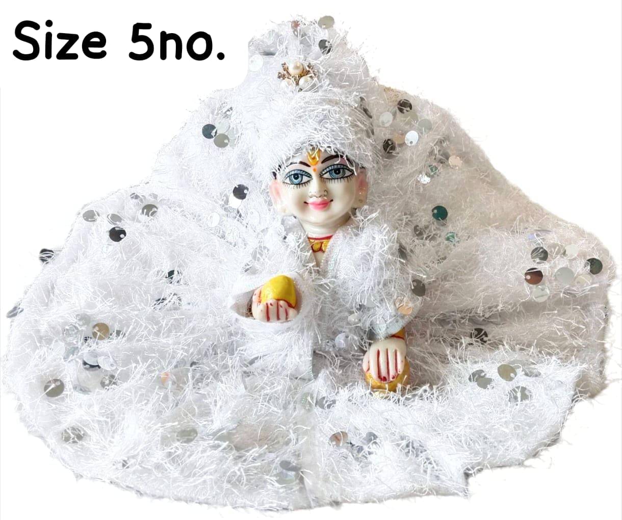     			Gopika Laddu Gopal White Cotton Dress ( Pack of 1 )