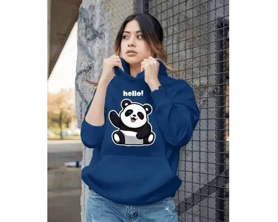     			Idrishi production Women's Woollen Round Neck Sweatshirt ( Blue )