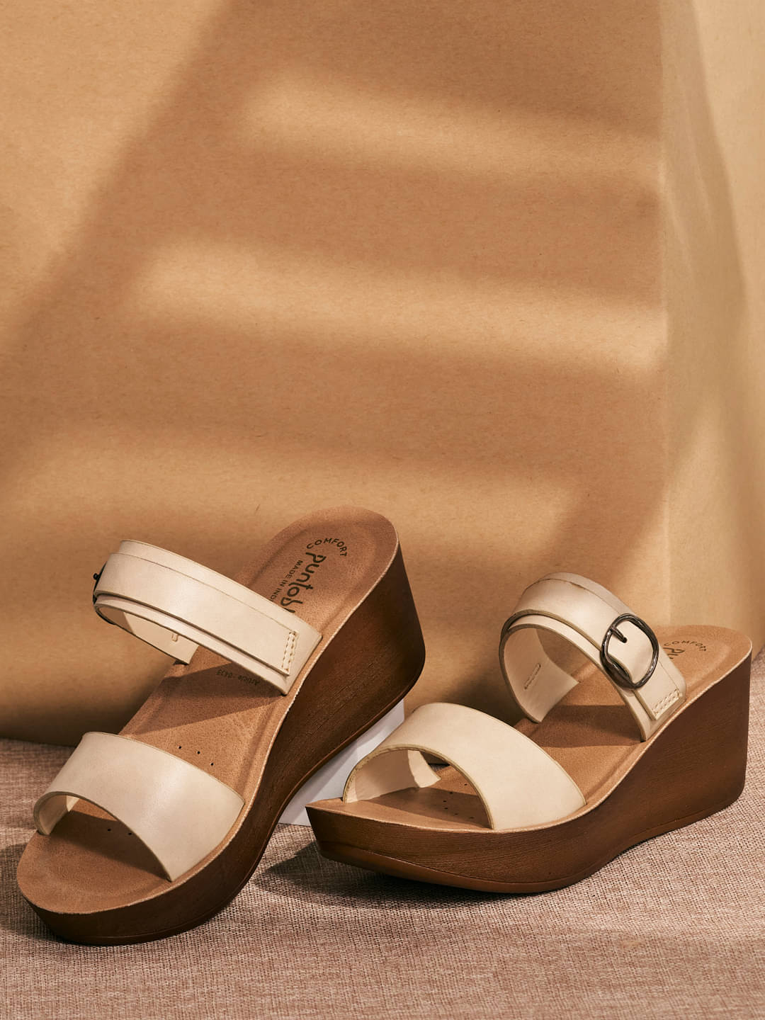     			Puntoblu Beige Women's Sandal Heels