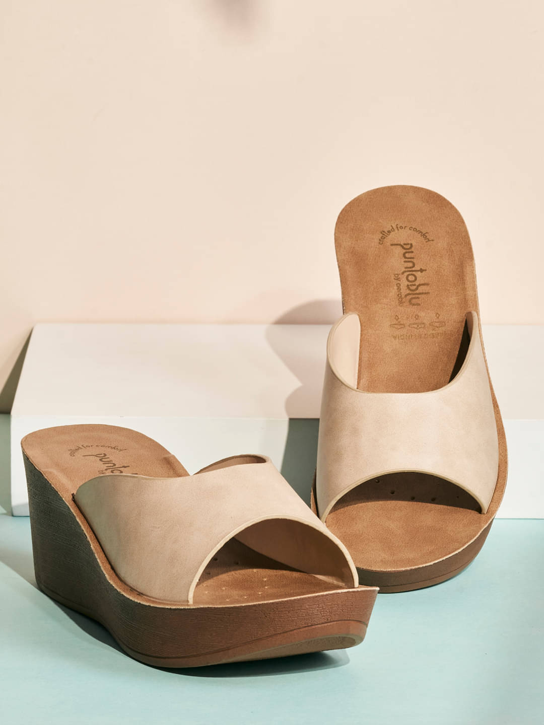     			Puntoblu Beige Women's Sandal Heels