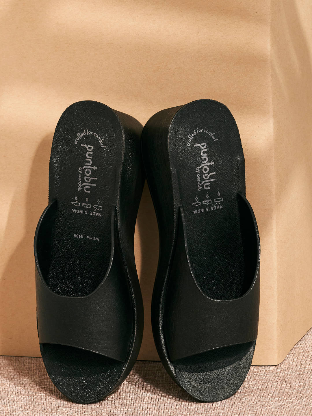     			Puntoblu Black Women's Sandal Heels
