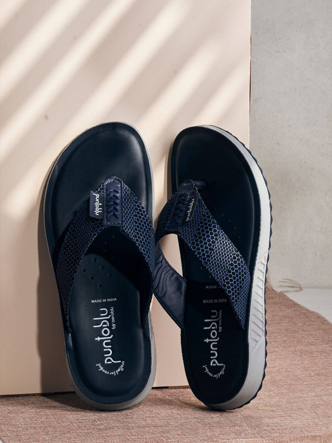     			Puntoblu Blue Men's Thong Flip Flop