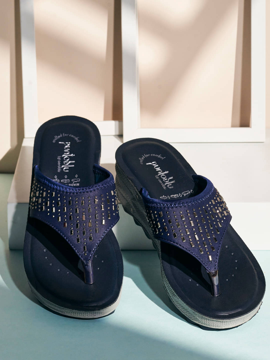     			Puntoblu Blue Women's Sandal Heels