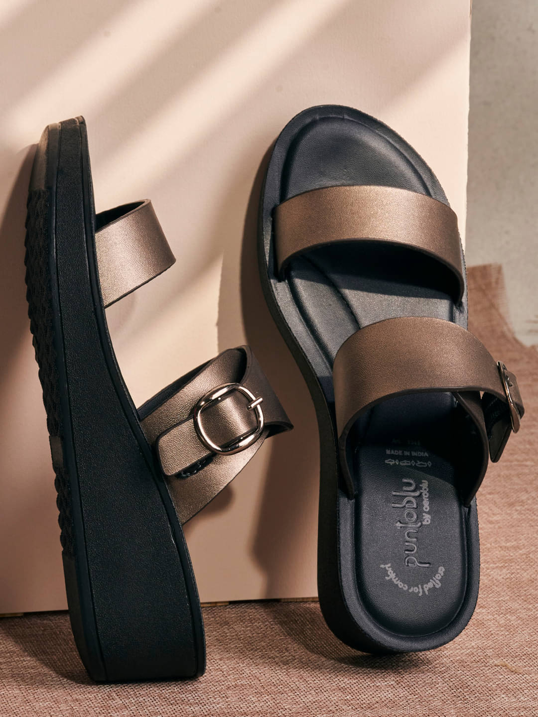     			Puntoblu Grey Women's Sandal Heels