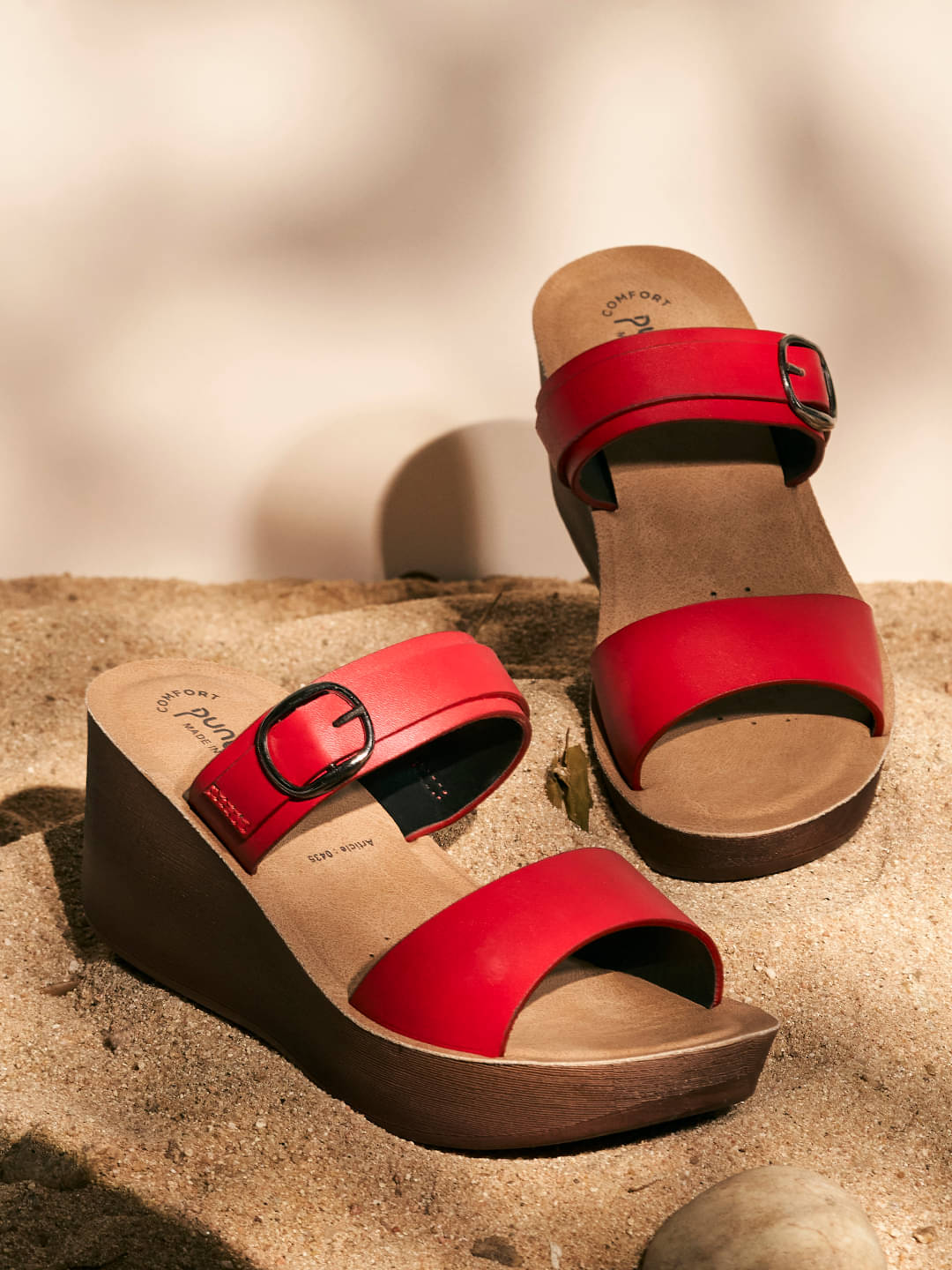     			Puntoblu Red Women's Sandal Heels