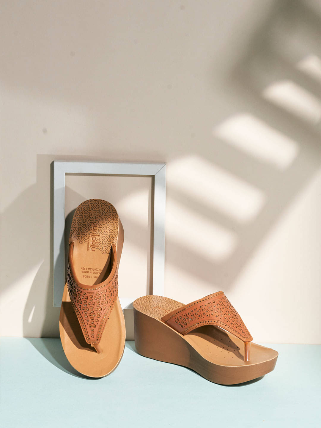     			Puntoblu Tan Women's Sandal Heels
