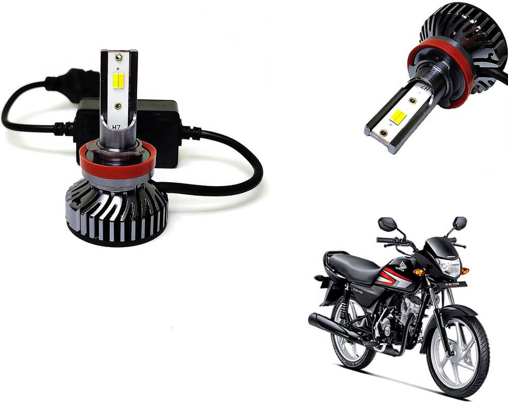     			Selifaur - 4 LED High Brightness Automotive 60W+35W Longer Life With Cooling Fan M3A BB1448 Auto Lighting System H7 H11 Led Headlight Light For - CD 110 Dream
