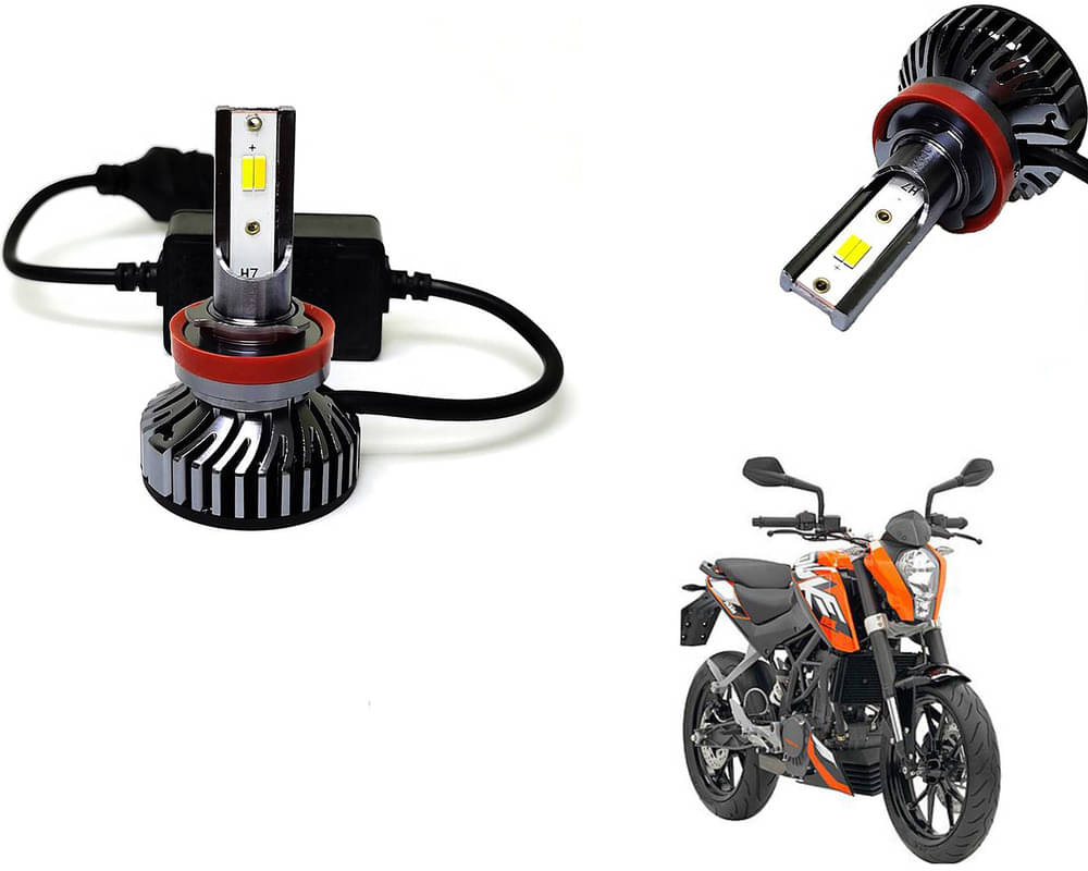 Selifaur - 4 LED High Brightness Automotive 60W+35W Longer Life With Cooling Fan M3A BB1448 Auto Lighting System H7 H11 Led Headlight Light For - KTM Duke 125 Selifaur - 4 LED High Brightness Automotive 60W+35W Longer Life With Cooling Fan M3A BB1448 Auto Lighting System H7 H11 Led Headlight Light For - KTM Duke 125