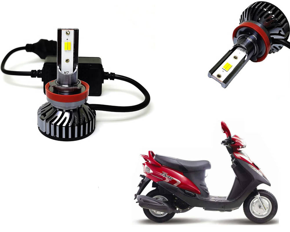     			Selifaur - 4 LED High Brightness Automotive 60W+35W Longer Life With Cooling Fan M3A BB1448 Auto Lighting System H7 H11 Led Headlight Light For - Mahindra Flyte