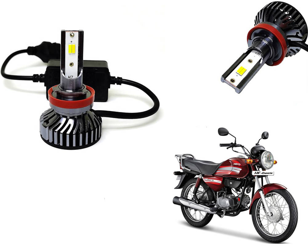     			Selifaur - 4 LED High Brightness Automotive 60W+35W Longer Life With Cooling Fan M3A BB1448 Auto Lighting System H7 H11 Led Headlight Light For - HF Dawn